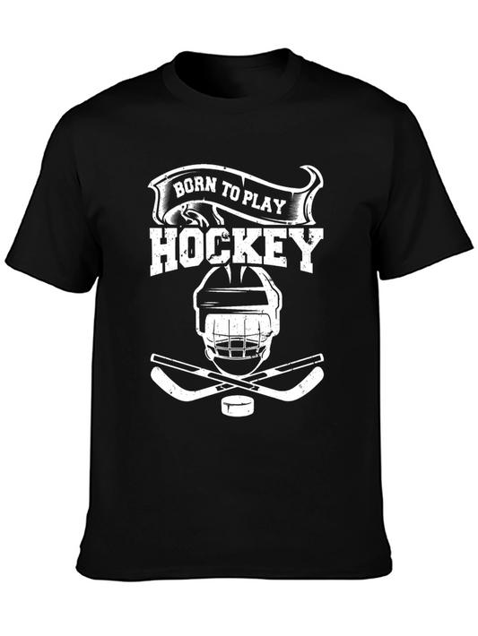 Born to Play Hockey Black T-Shirt
