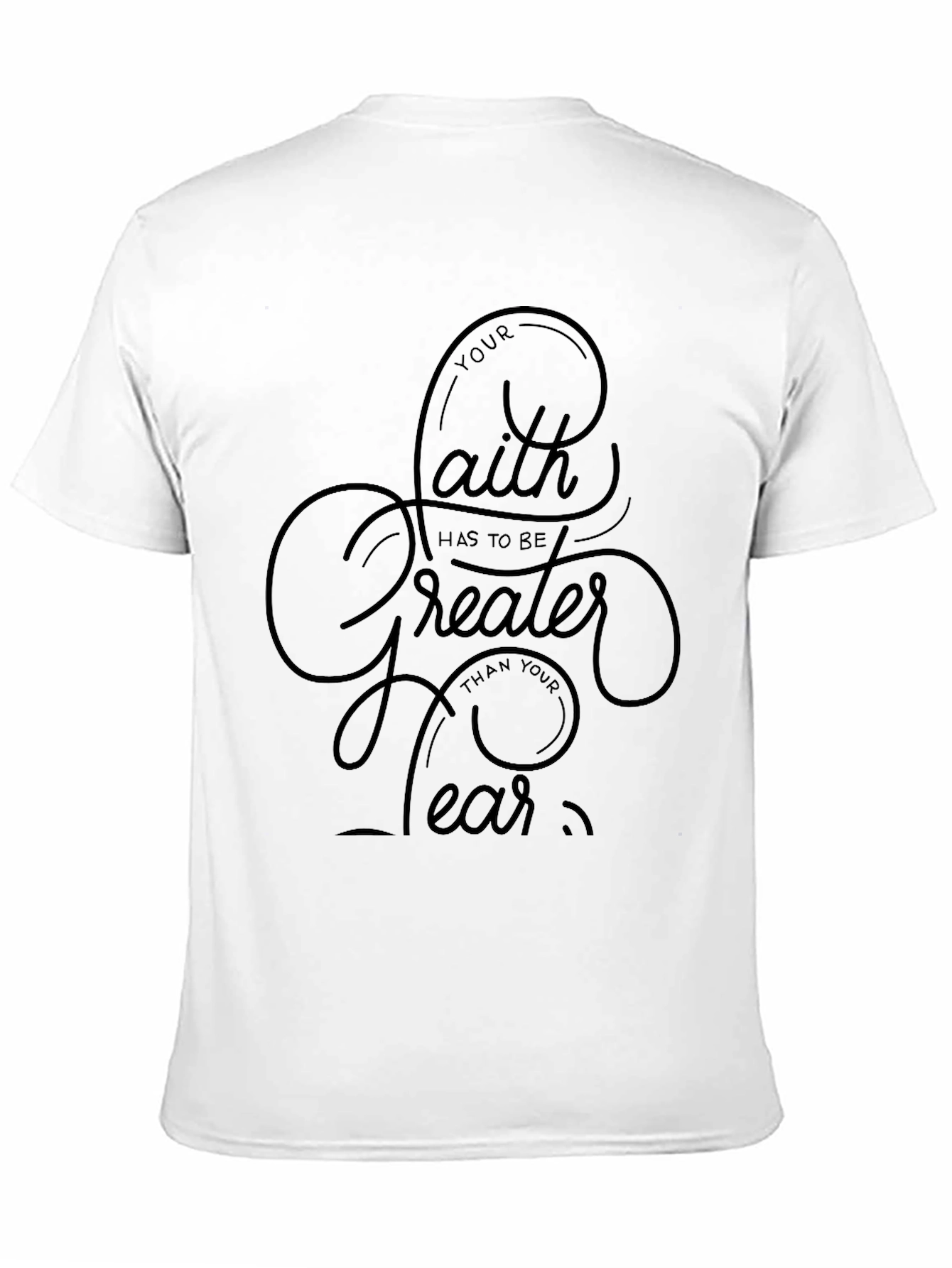 Faith Greater Than Fear T-Shirt - Inspirational Graphic Tee