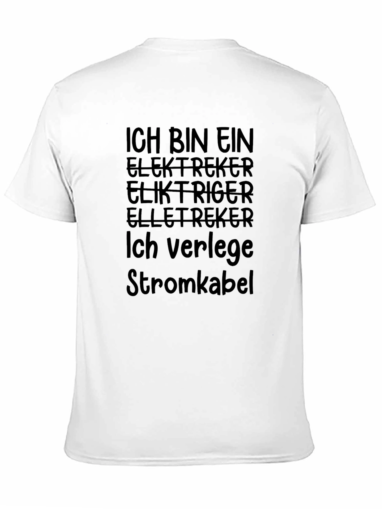 Ich Bin Ein Elektriker Black Graphic T-Shirt