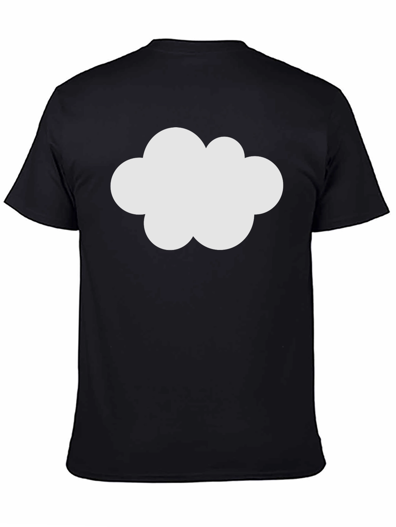 Cloud Graphic Black Cotton T-Shirt