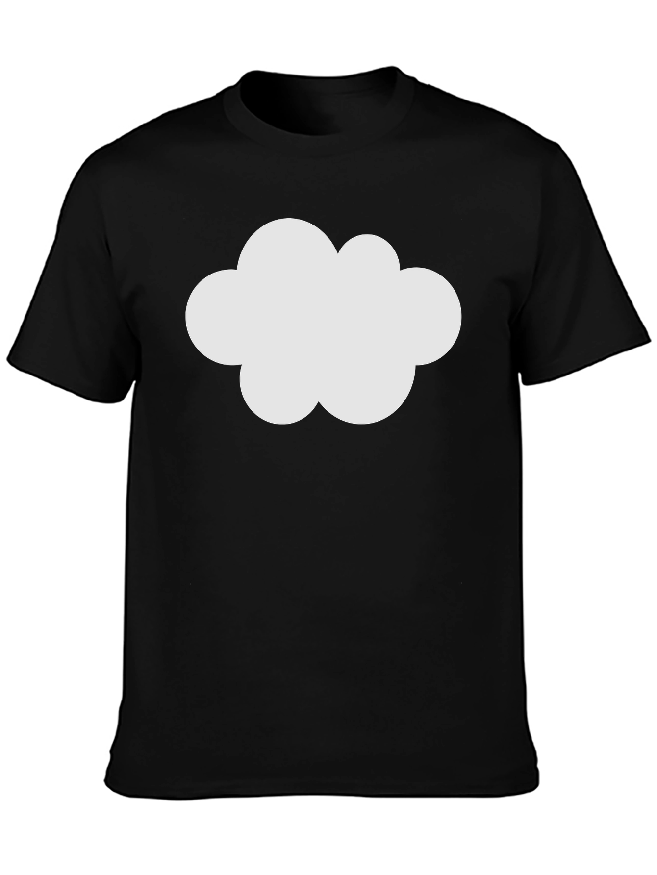 Cloud Graphic Black Cotton T-Shirt