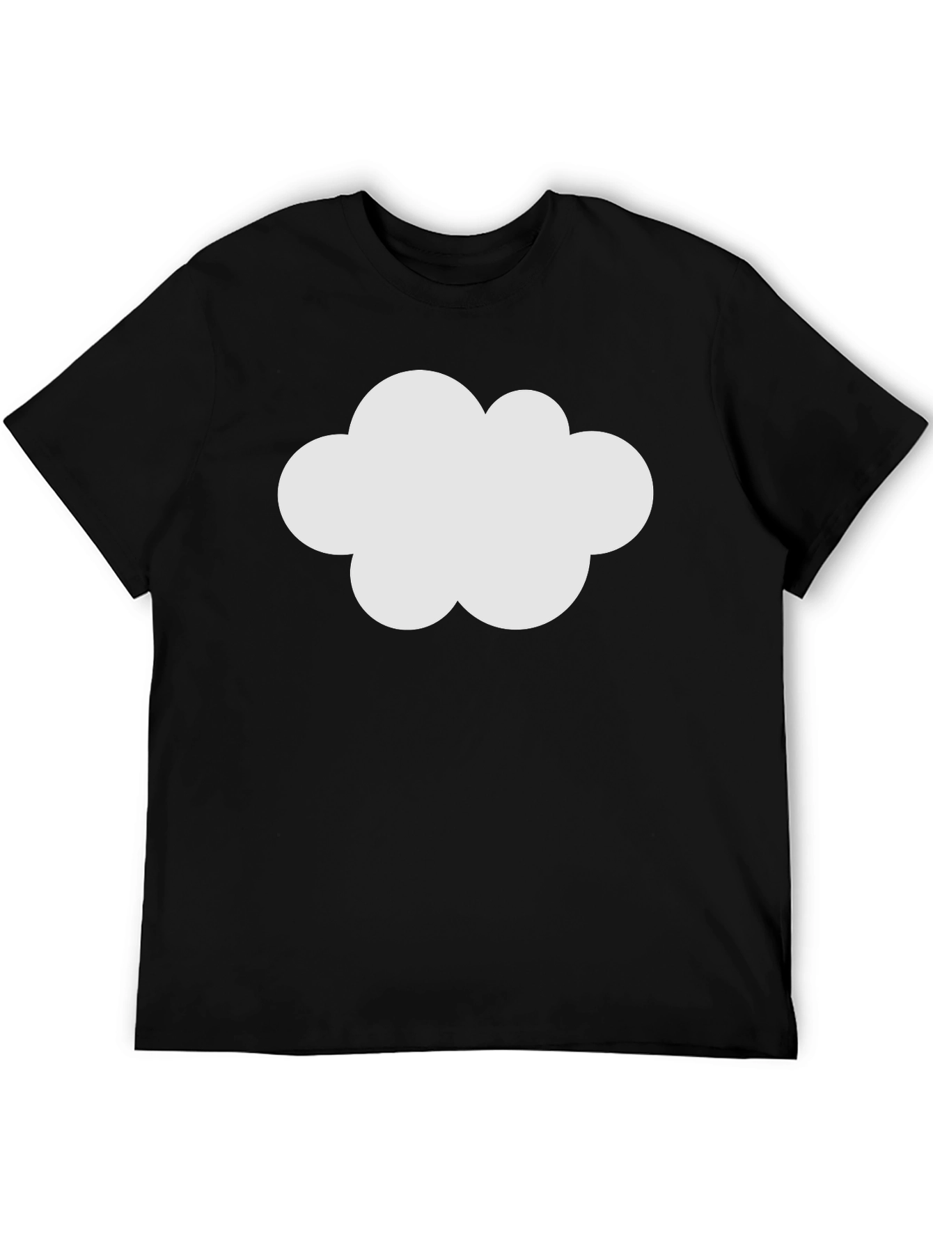 Cloud Graphic Black Cotton T-Shirt