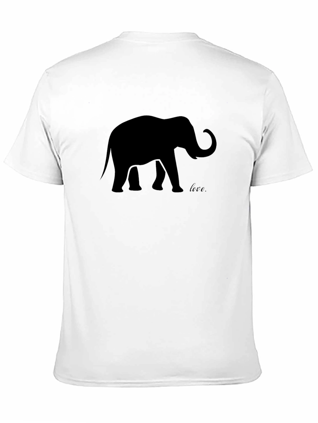 Elephant Silhouette Black T-Shirt