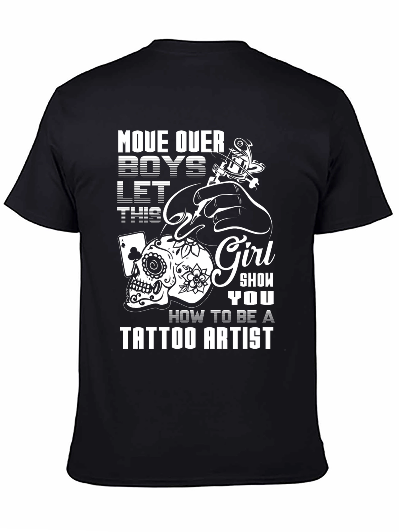Tattoo Artist Girls T-Shirt - Skull and Ink Design