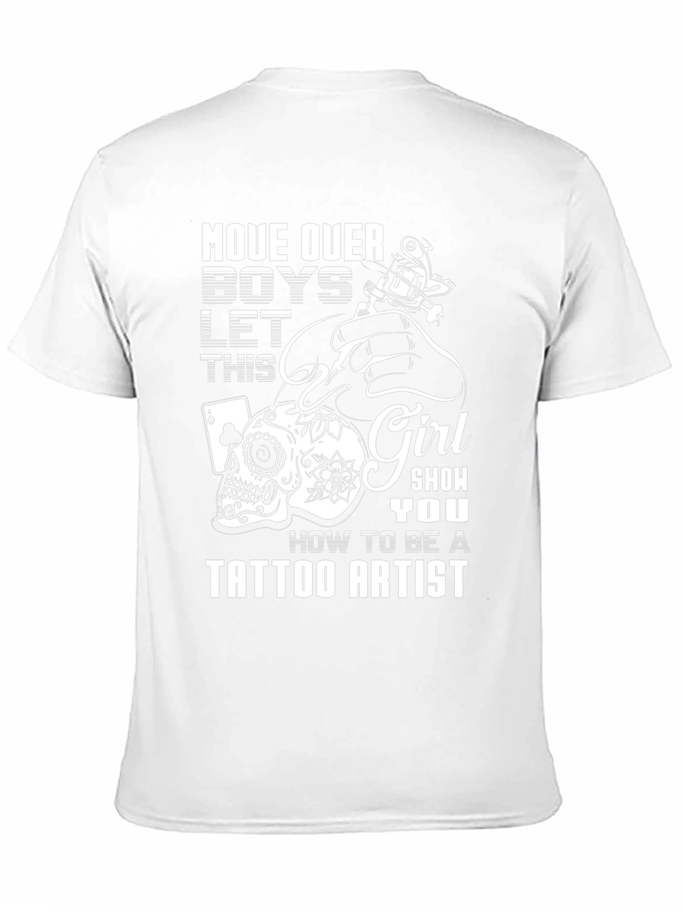 Tattoo Artist Girls T-Shirt - Skull and Ink Design