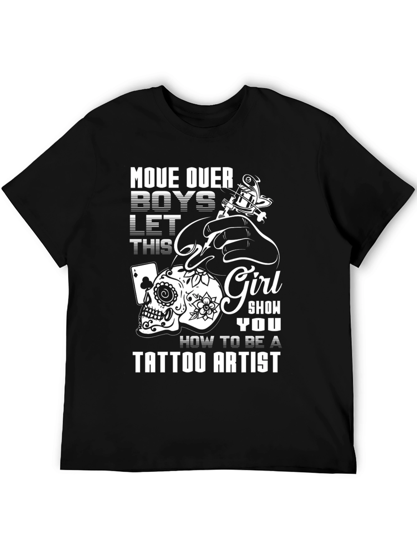 Tattoo Artist Girls T-Shirt - Skull and Ink Design