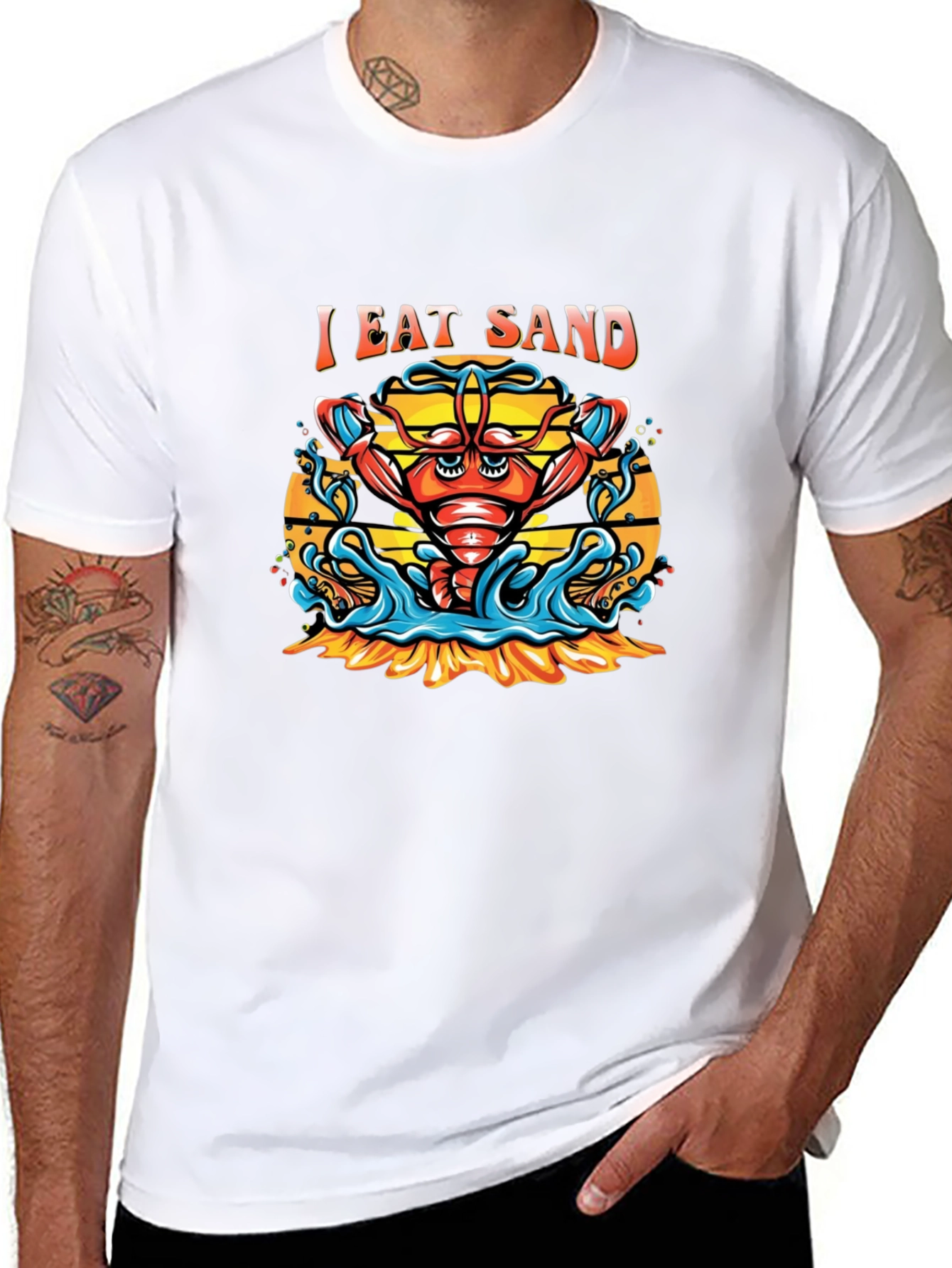 I Eat Sand Lobster Graphic T-Shirt