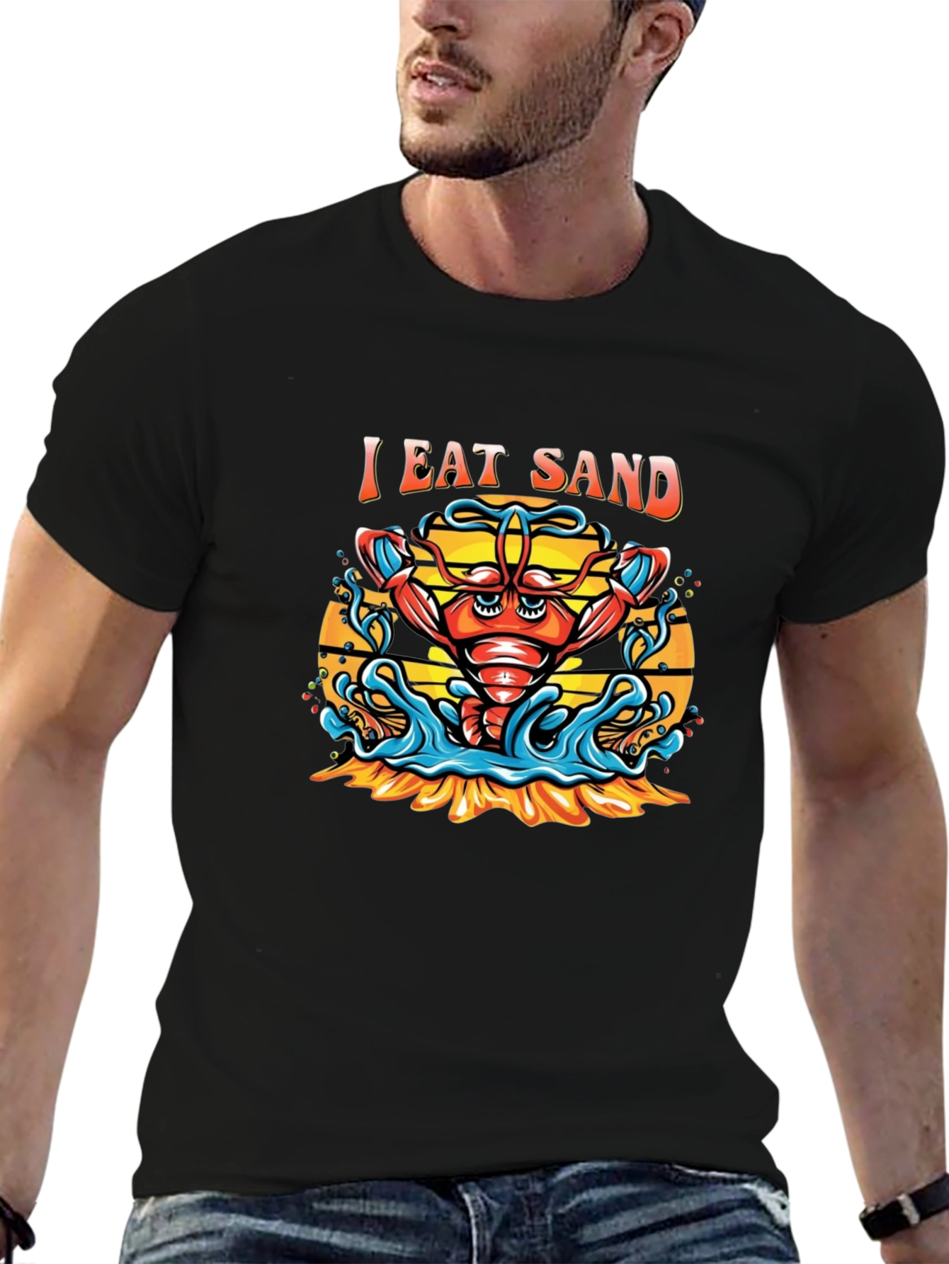 I Eat Sand Lobster Graphic T-Shirt