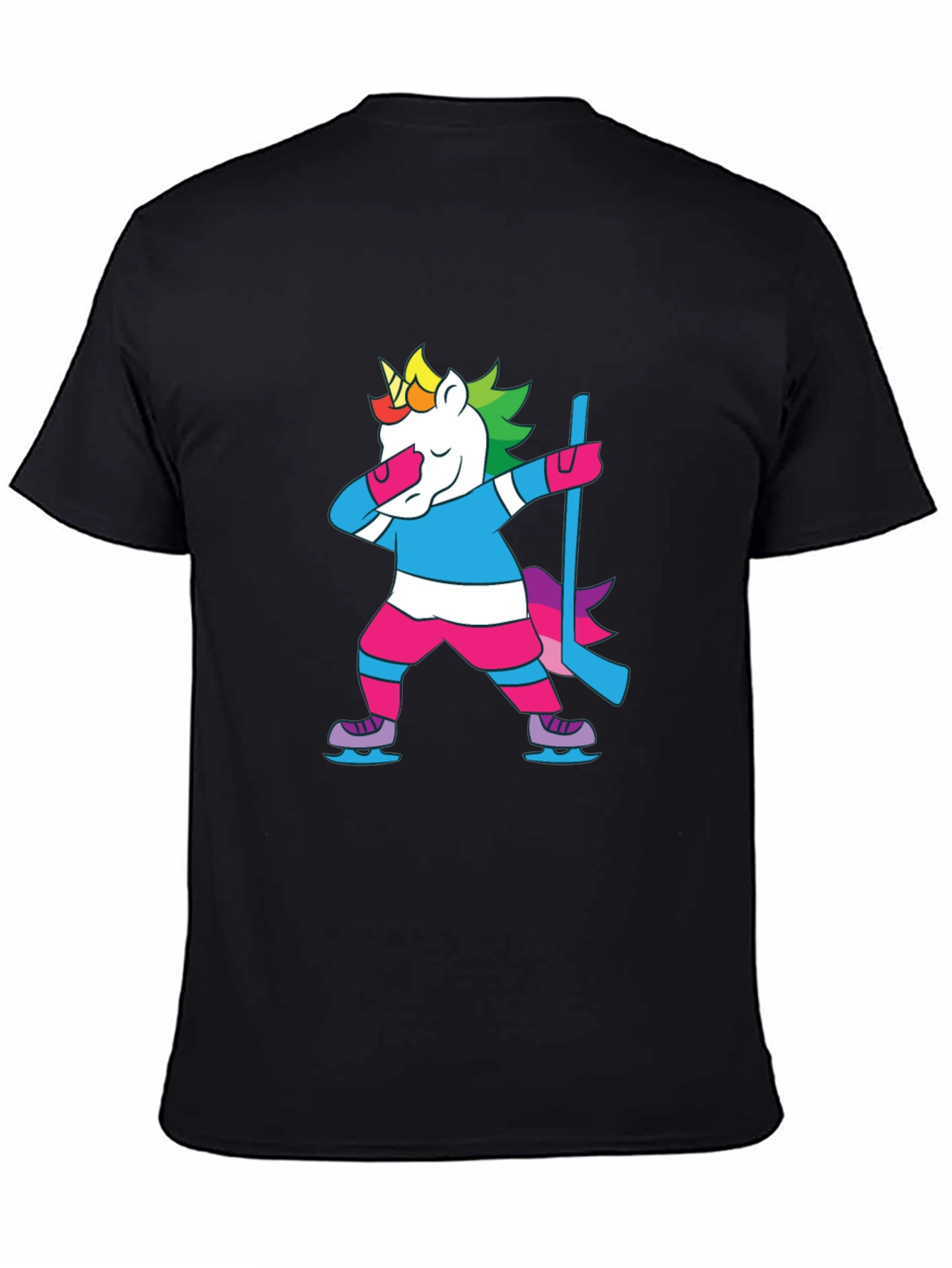 Unicorn Hockey Dab T-Shirt - Black
