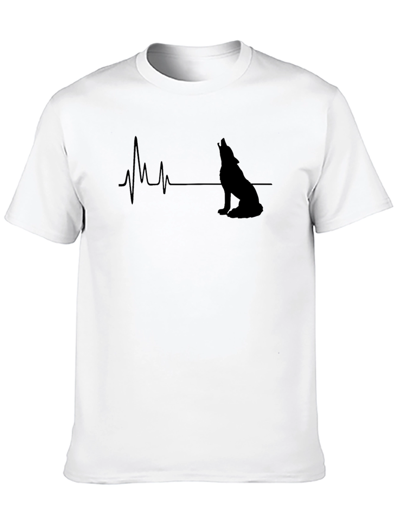 Wolf Heartbeat T-Shirt - Unique Graphic Tee