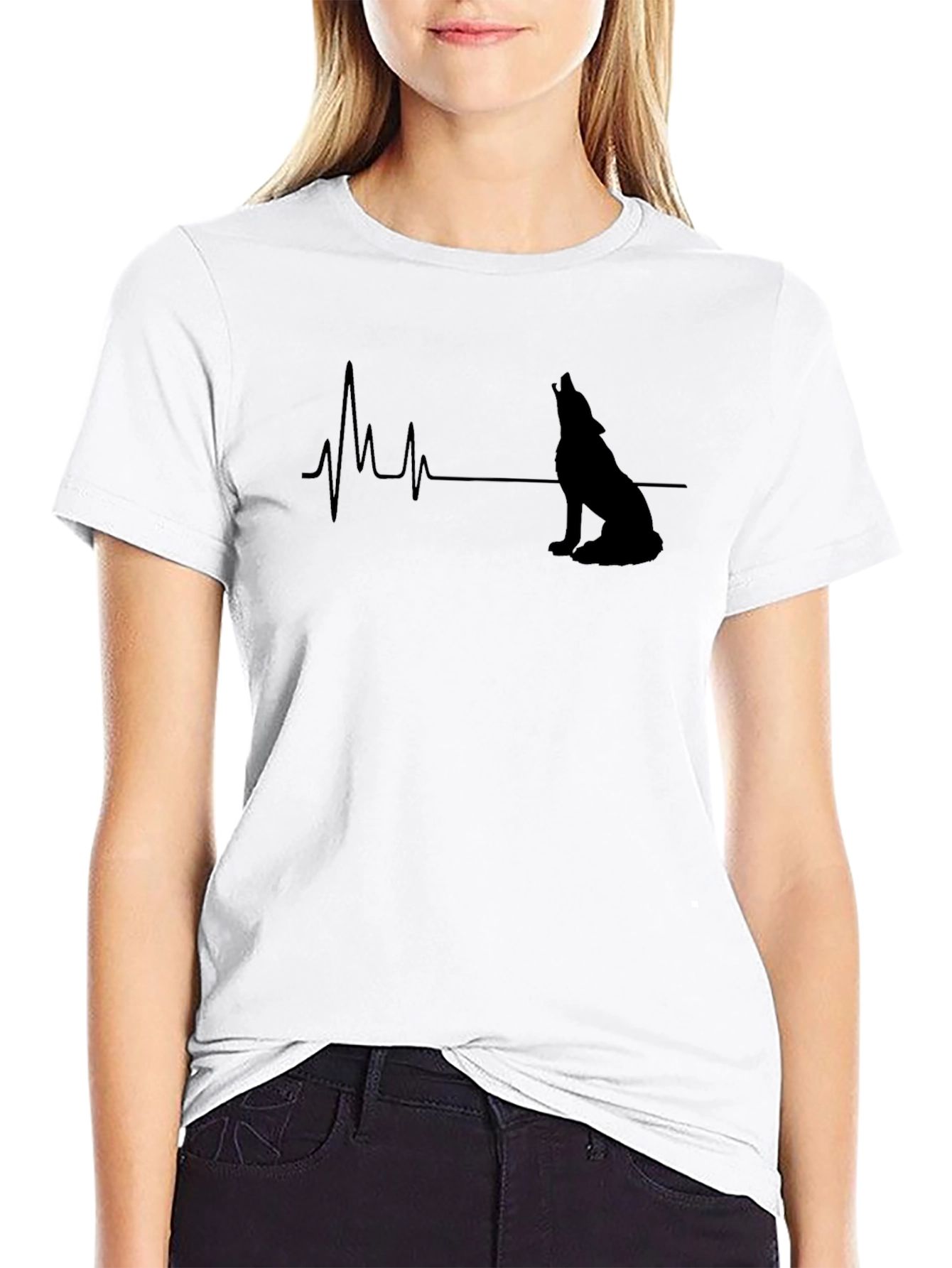 Wolf Heartbeat T-Shirt - Unique Graphic Tee