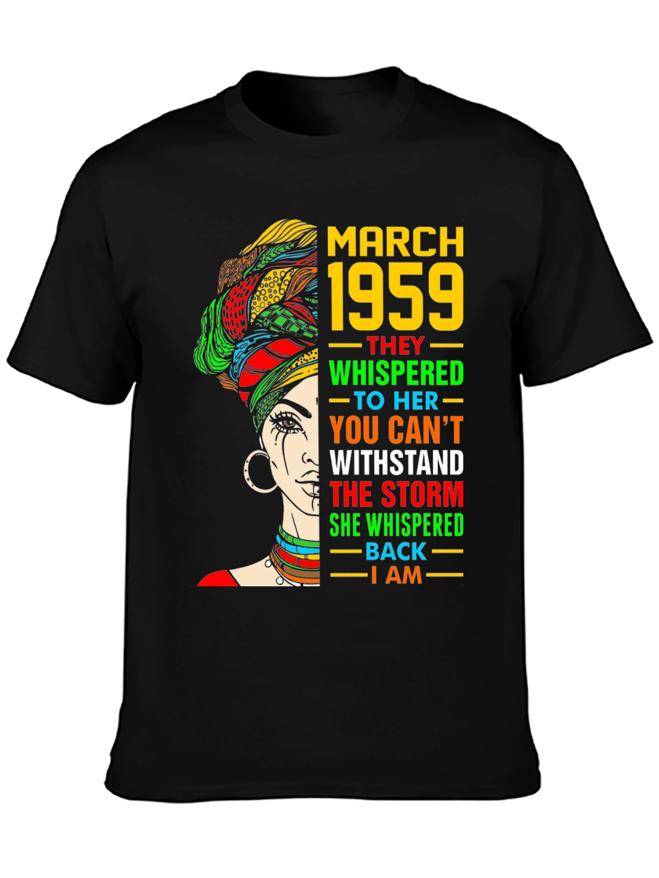 March 1959 Queen T-Shirt - Strong Woman Birthday Gift