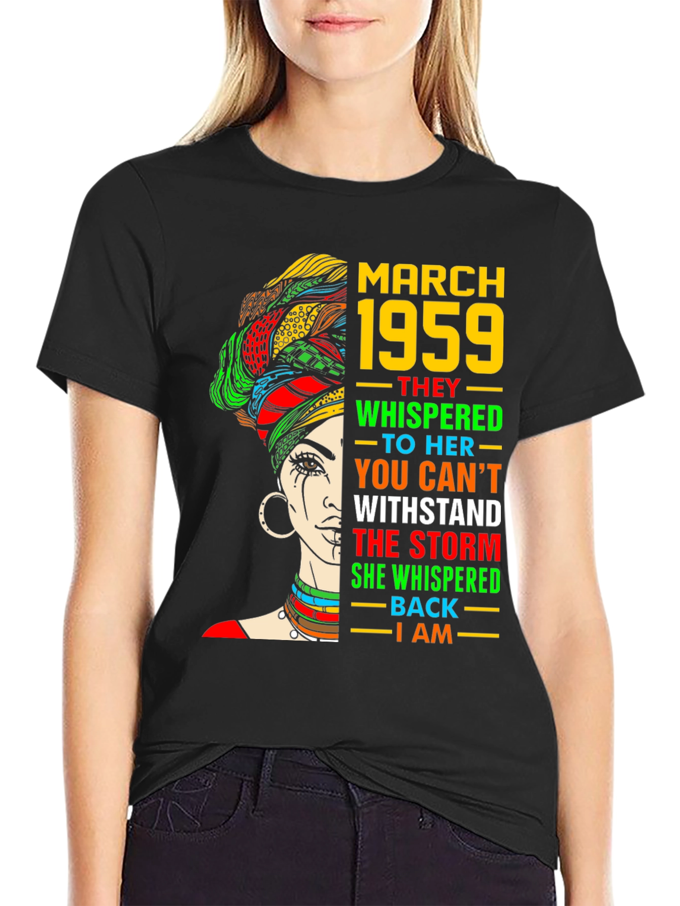March 1959 Queen T-Shirt - Strong Woman Birthday Gift