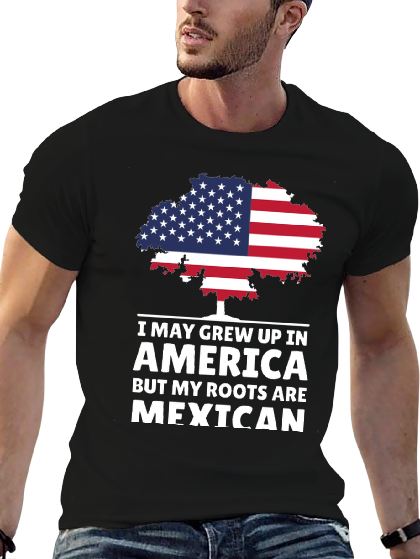 America Grown Mexican Roots T-Shirt