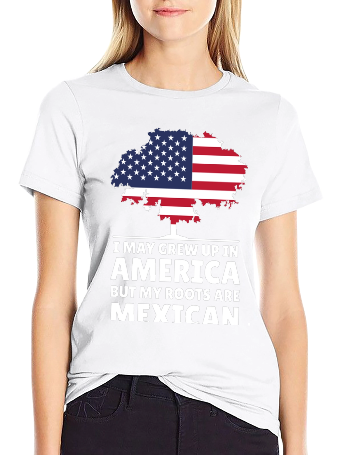 America Grown Mexican Roots T-Shirt