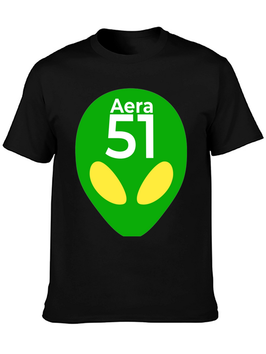 Area 51 Alien Graphic T-Shirt - Black