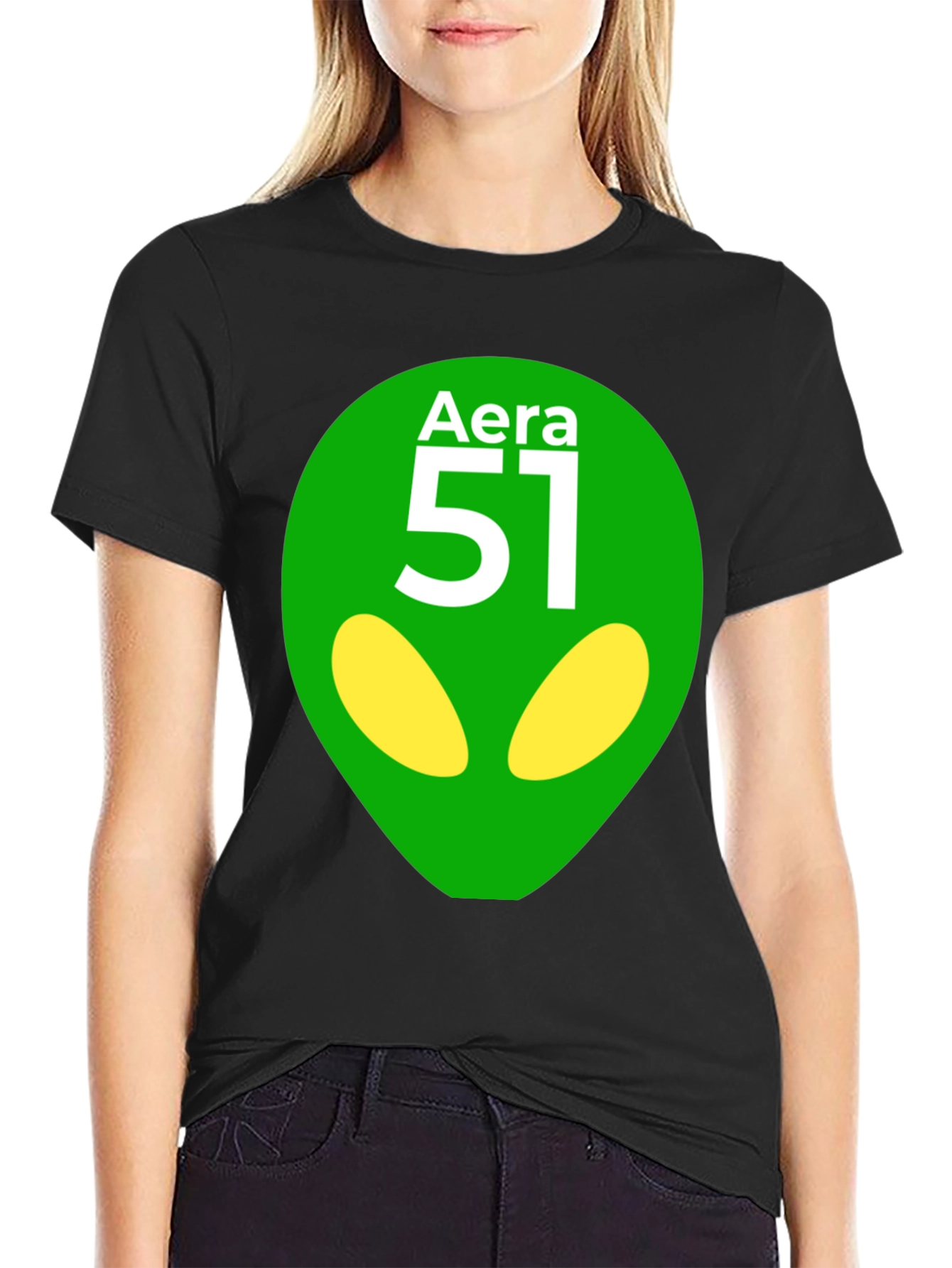 Area 51 Alien Graphic T-Shirt - Black
