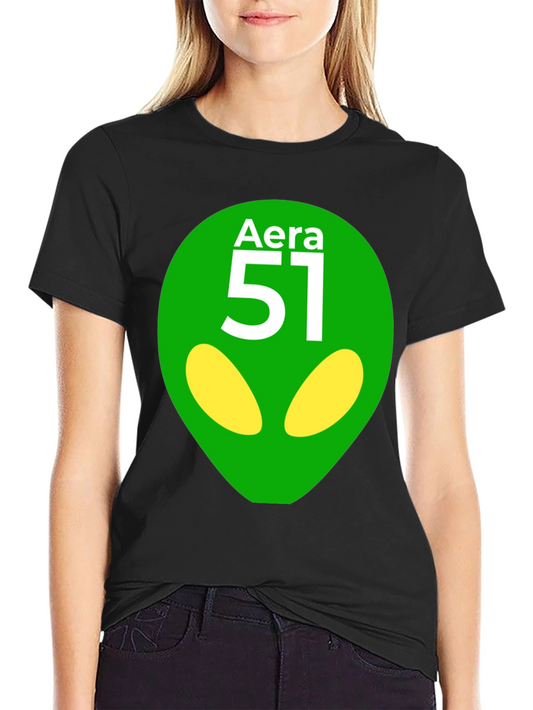 Area 51 Alien Graphic T-Shirt - Black