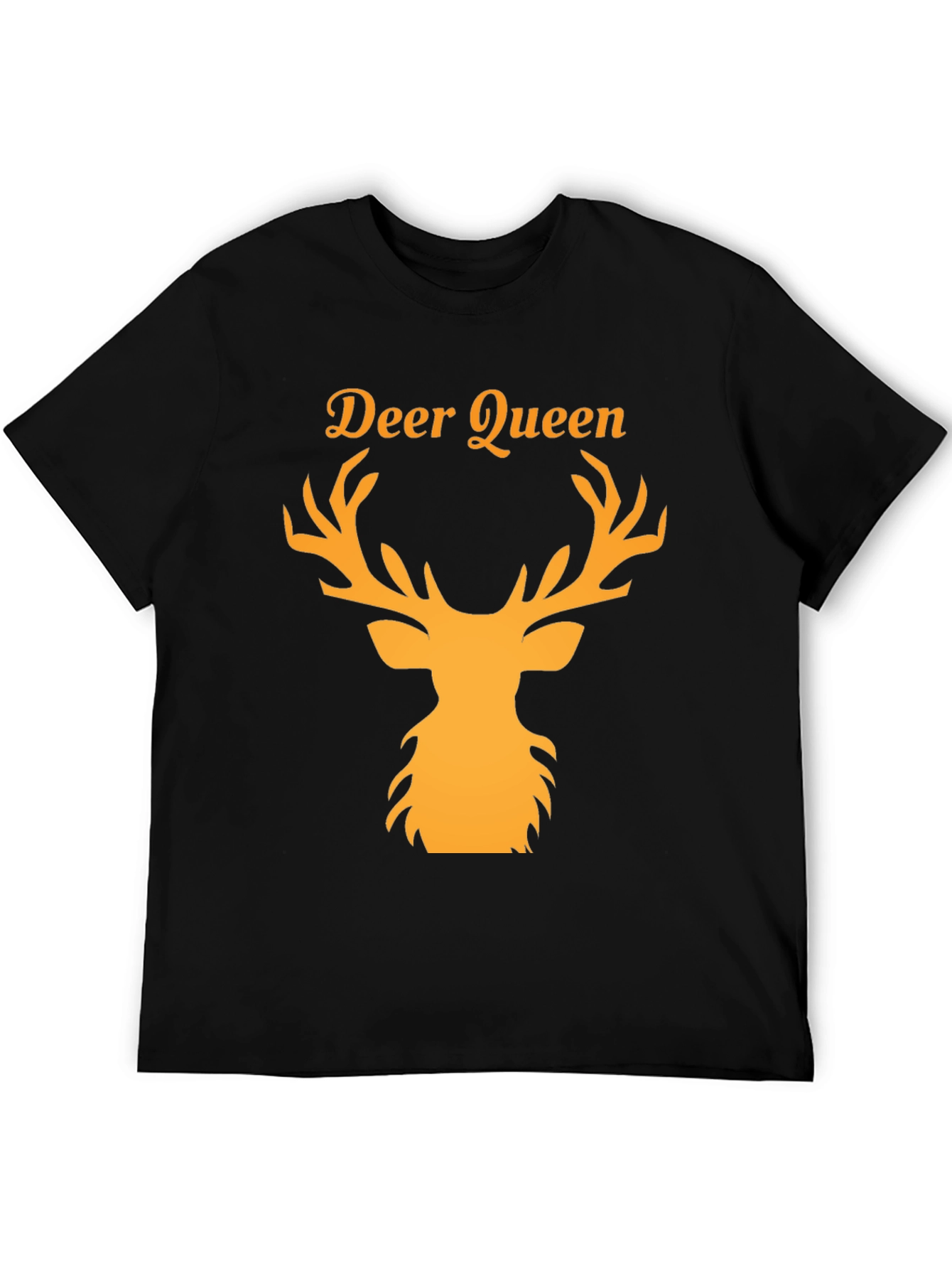 Deer Queen Graphic Tee - Black Unisex T-Shirt