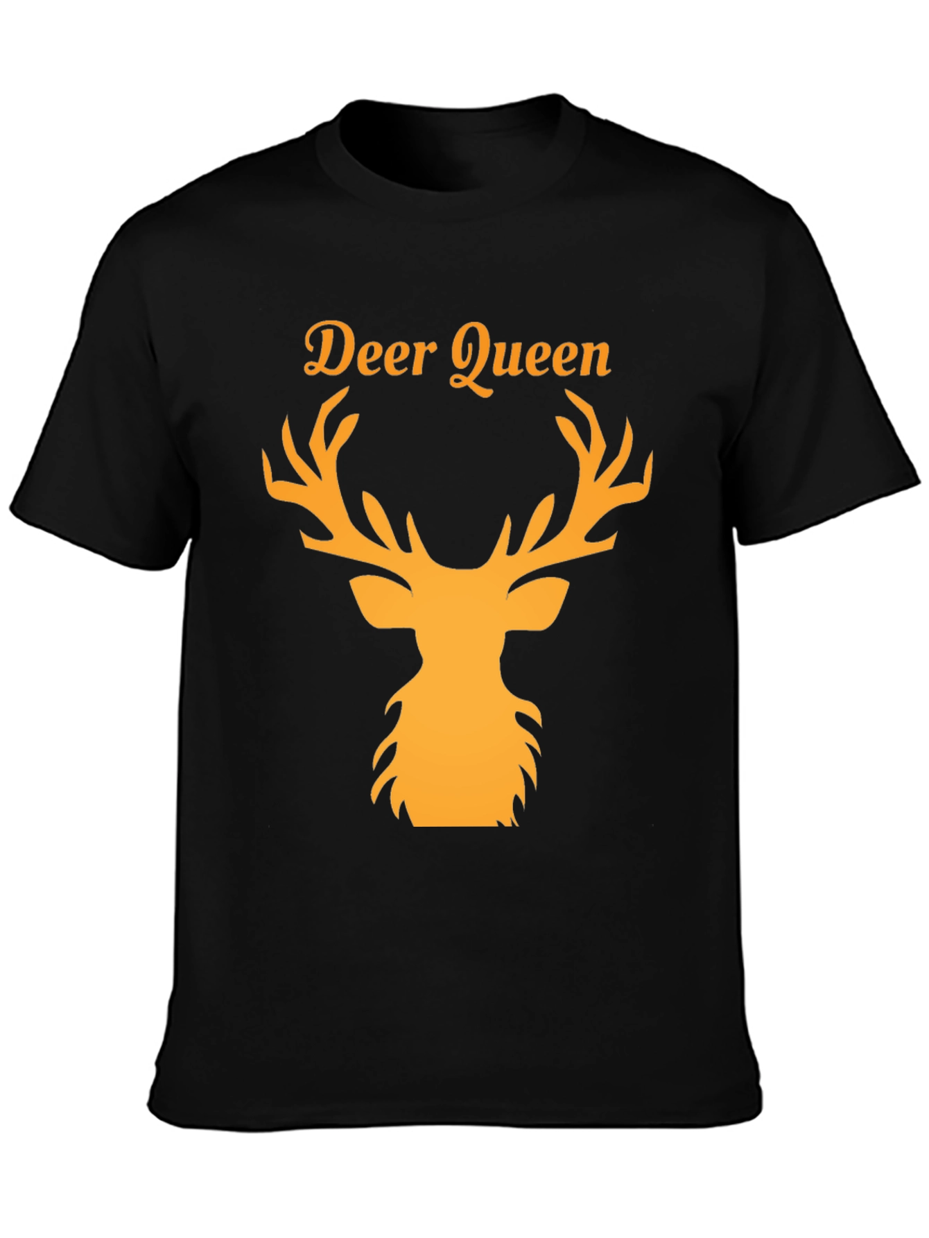 Deer Queen Graphic Tee - Black Unisex T-Shirt
