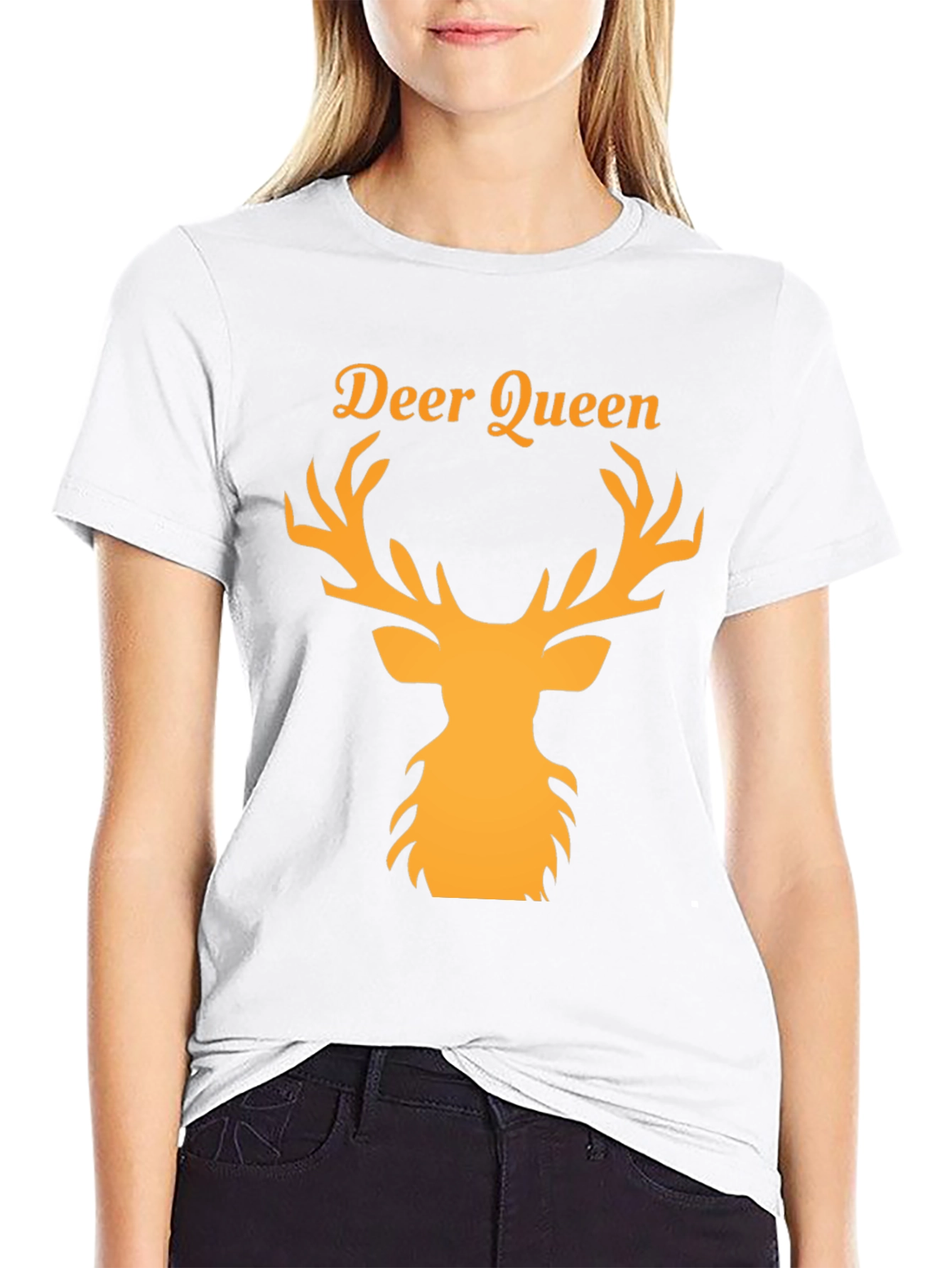 Deer Queen Graphic Tee - Black Unisex T-Shirt