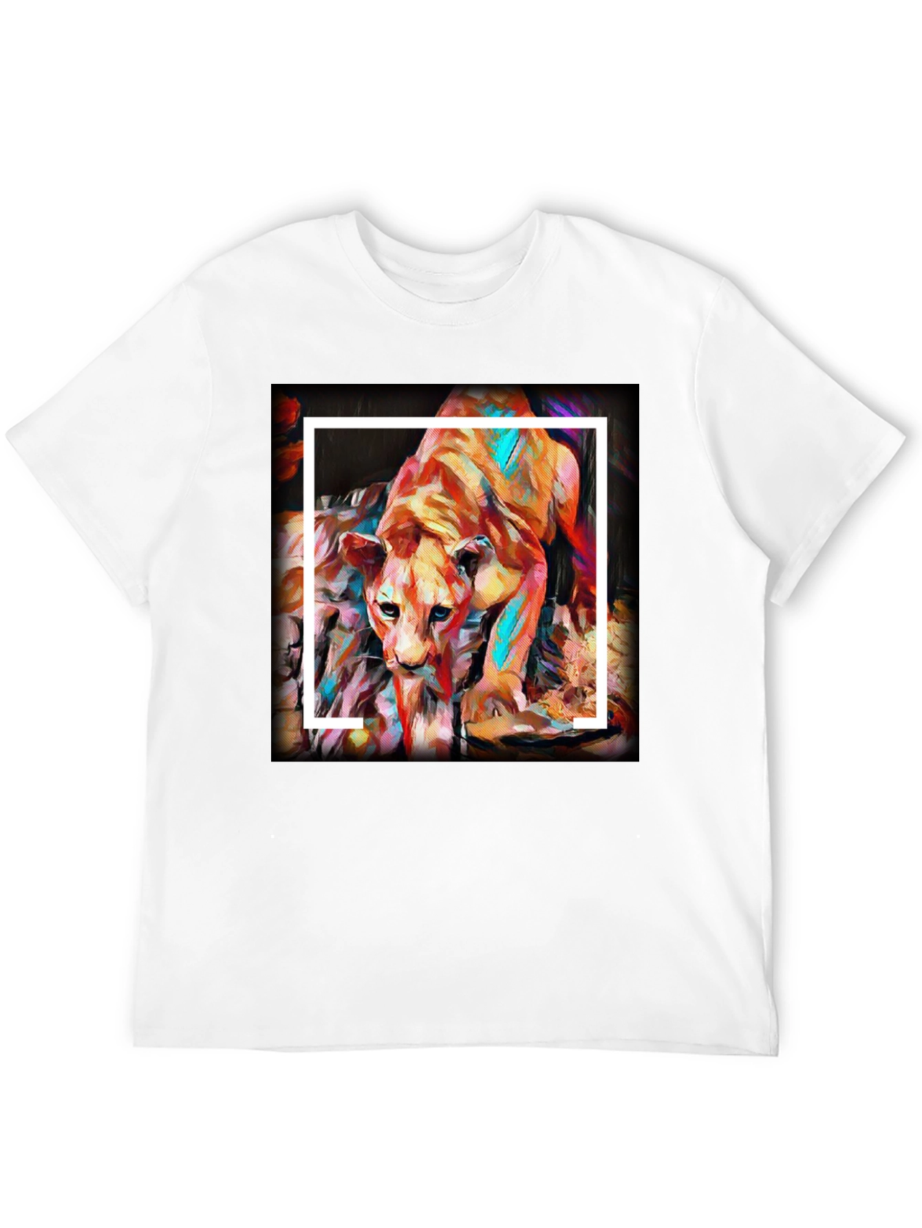 Lion Art Graphic T-Shirt - Soft Cotton Tee
