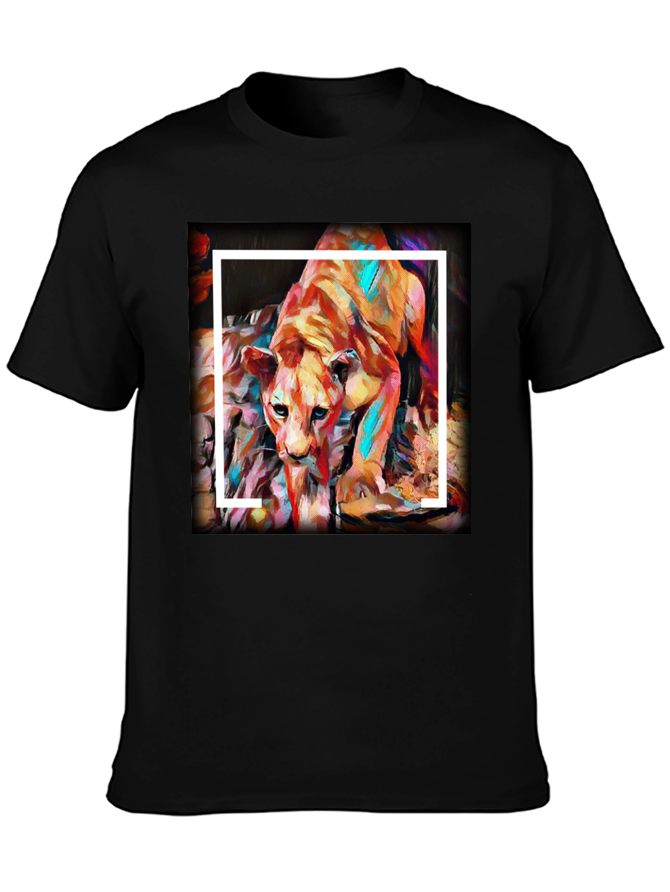 Lion Art Graphic T-Shirt - Soft Cotton Tee