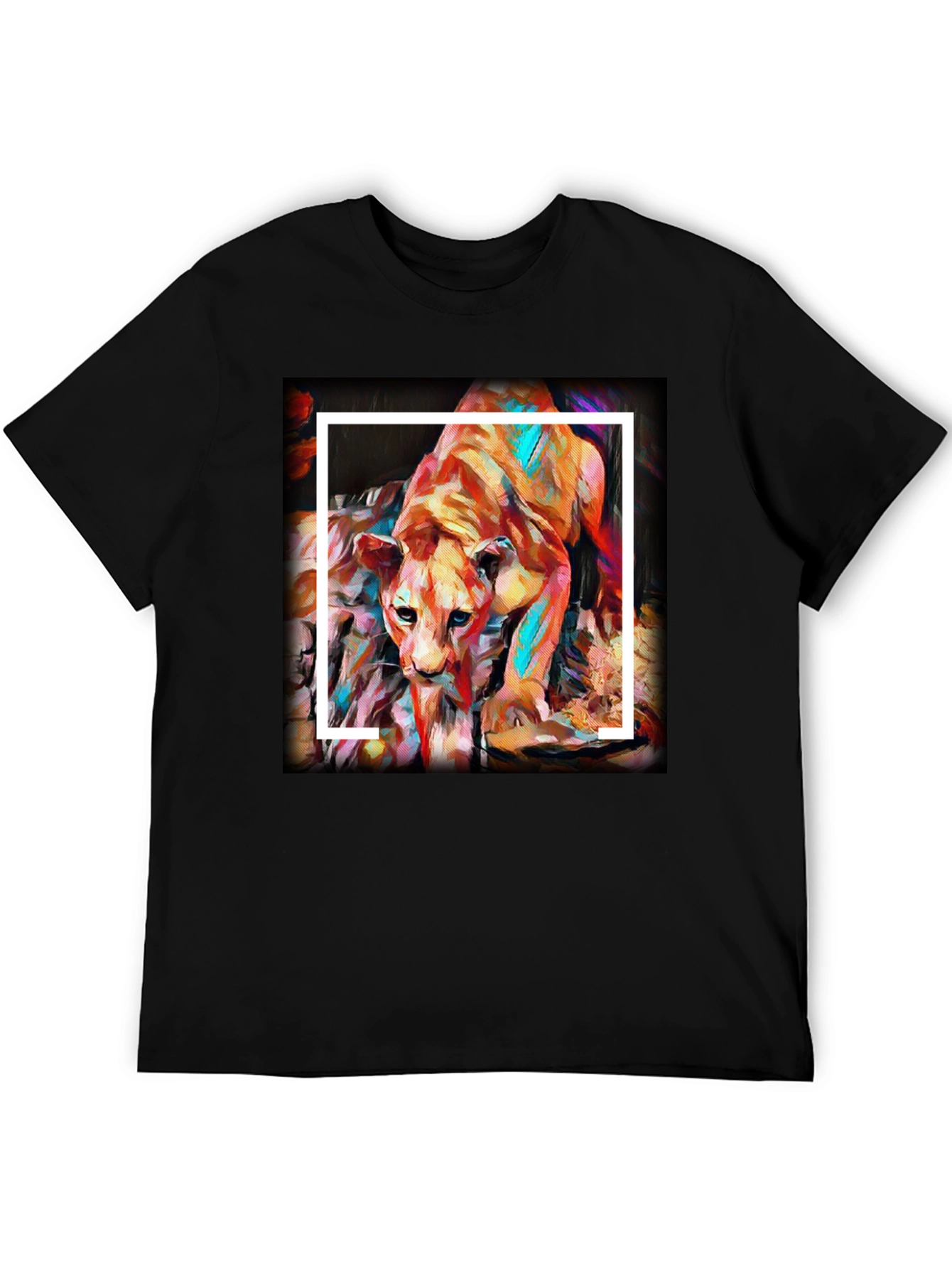 Lion Art Graphic T-Shirt - Soft Cotton Tee