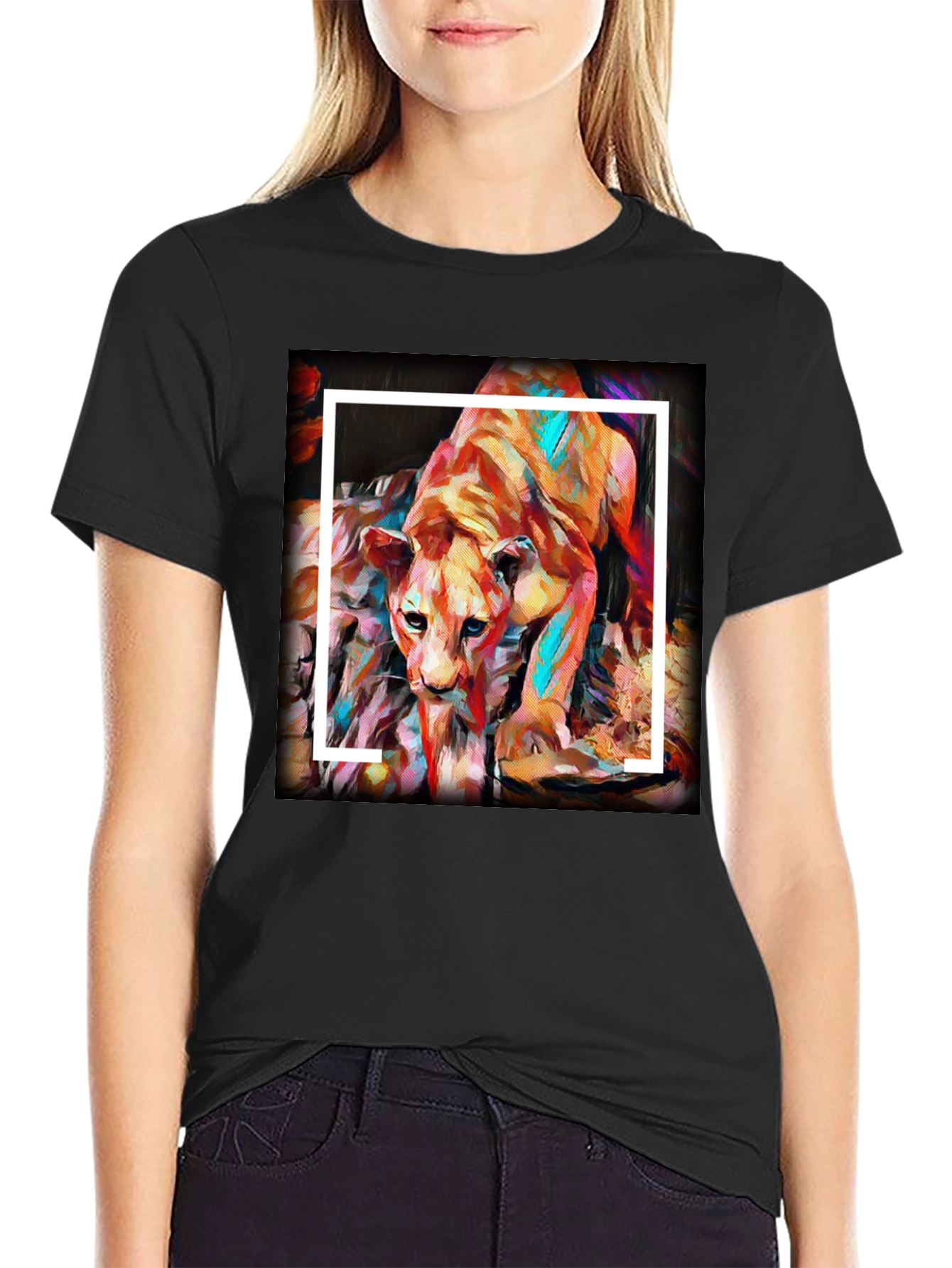 Lion Art Graphic T-Shirt - Soft Cotton Tee