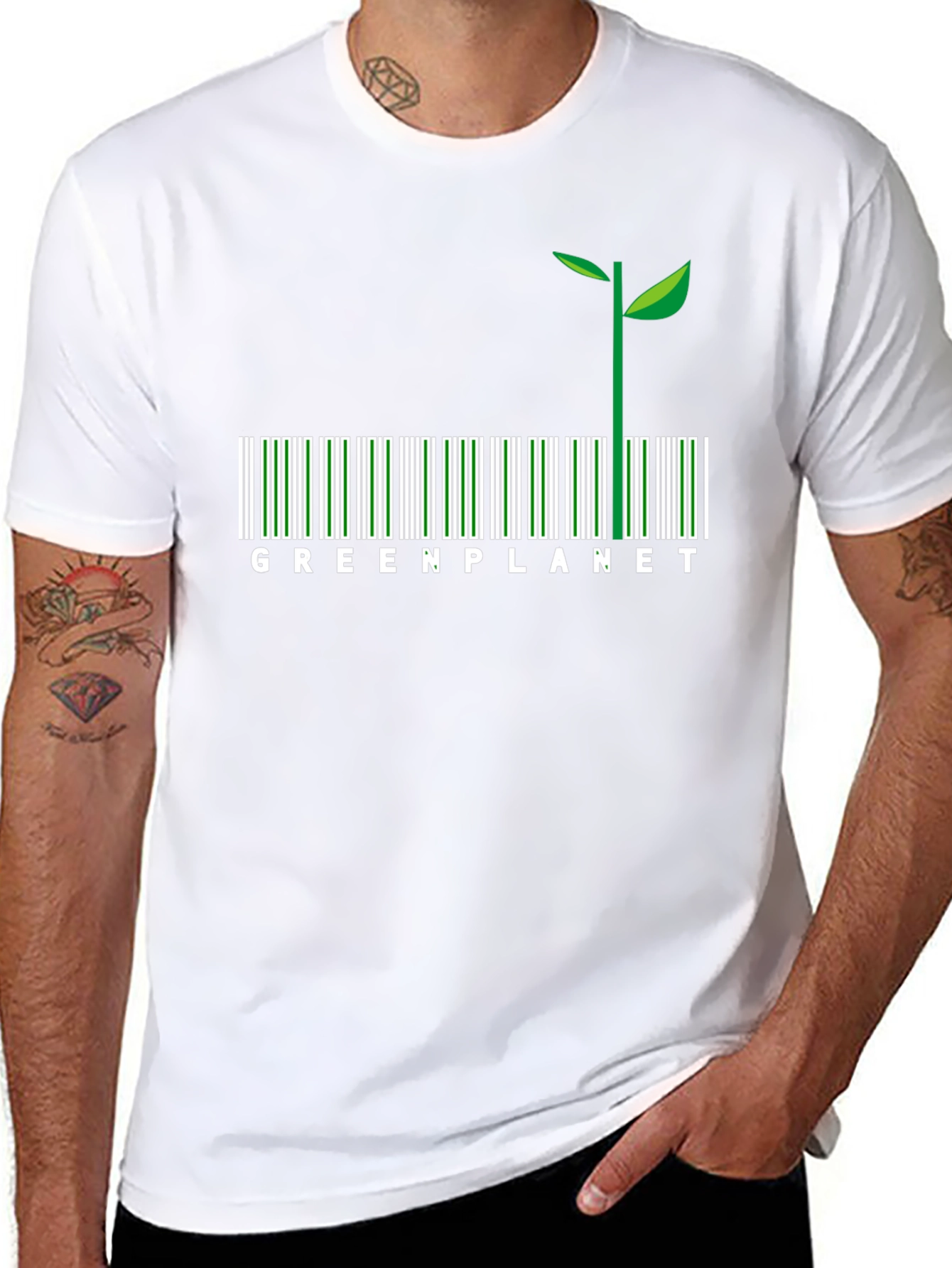 Green Planet Graphic T-Shirt - Eco-Friendly Design