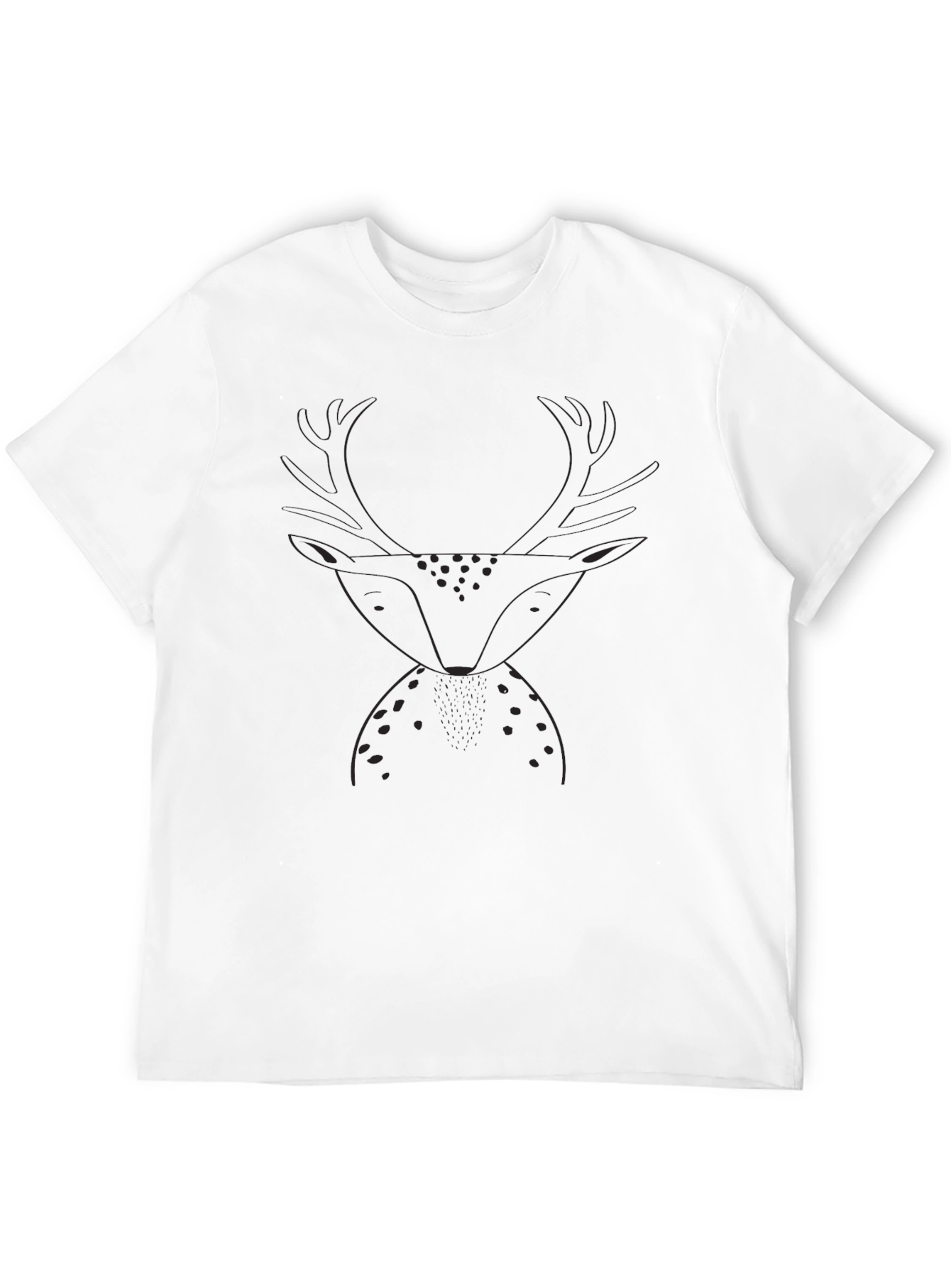 Black Deer Graphic Tee - Stylish Mens T-Shirt