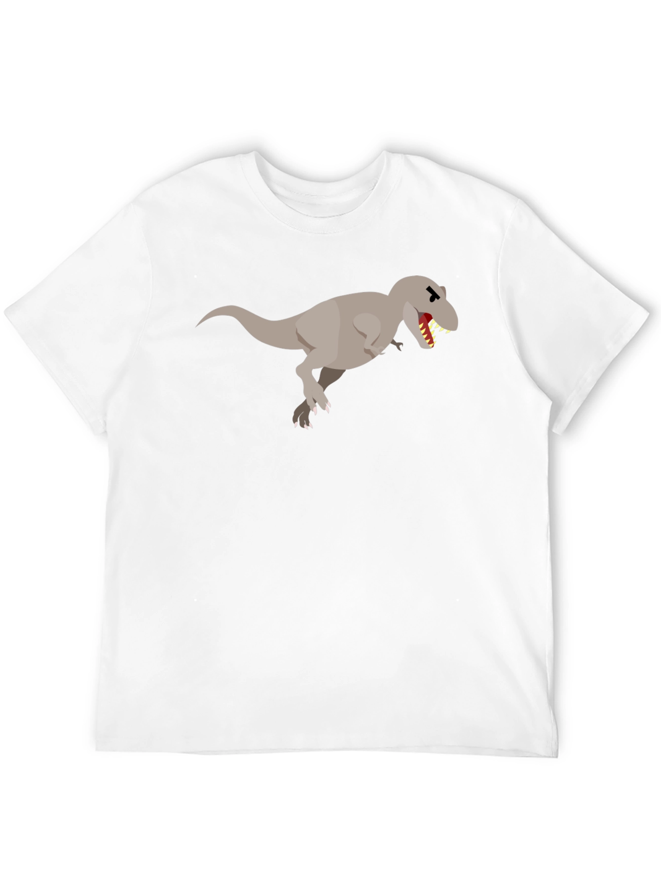 Dinosaur Graphic Tee - Black Cotton T-Shirt