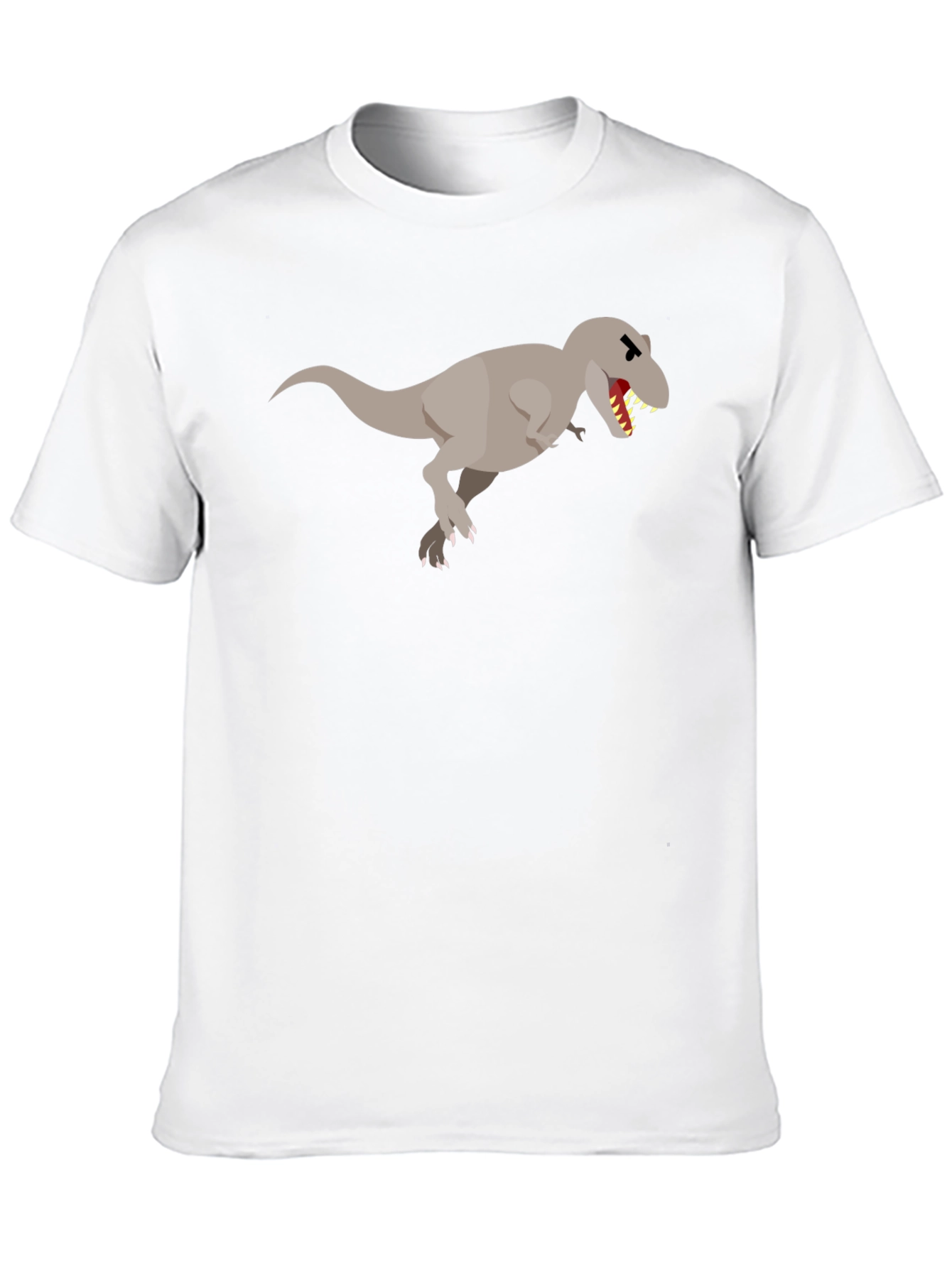 Dinosaur Graphic Tee - Black Cotton T-Shirt