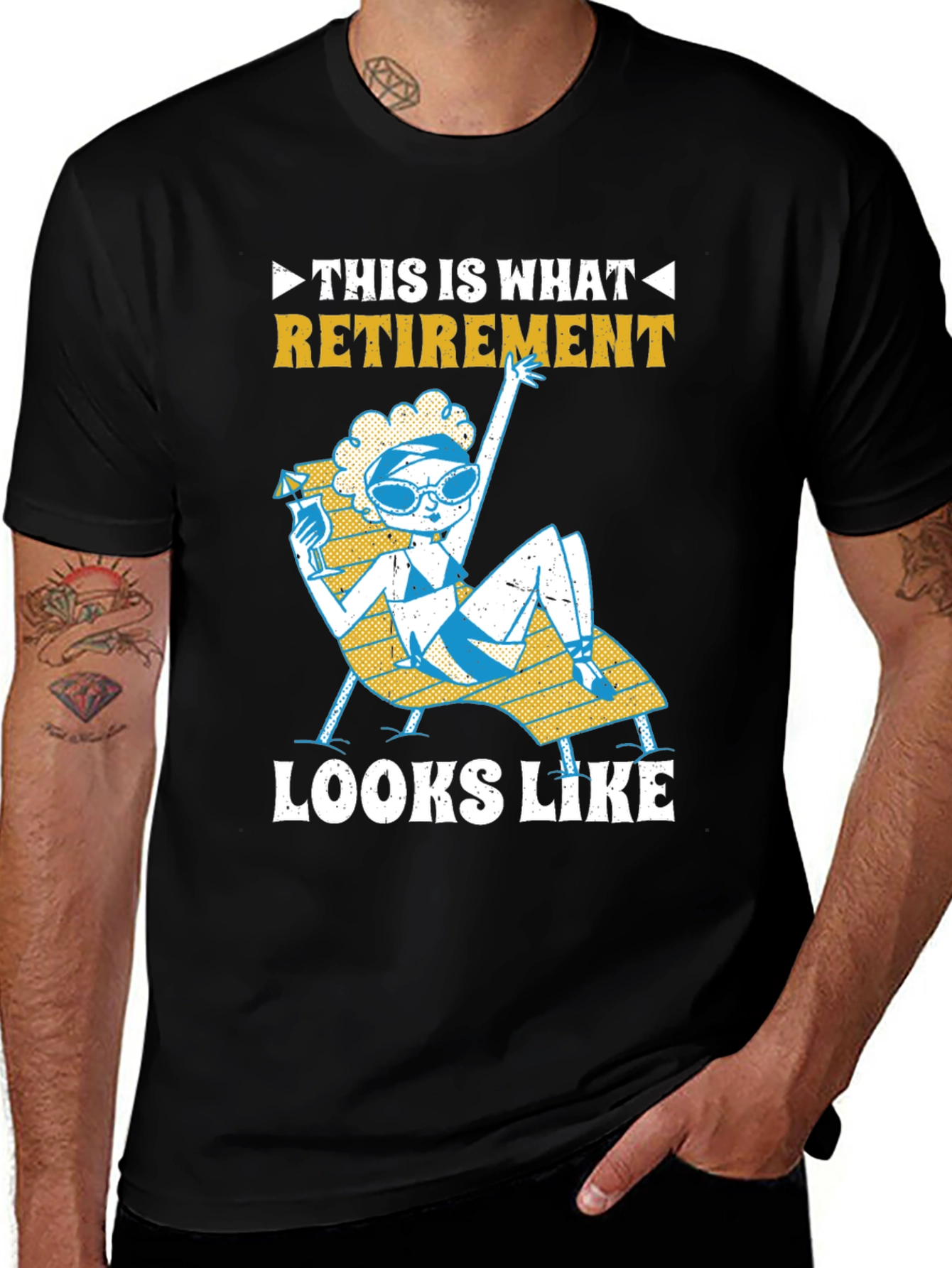 Retirement T-Shirt: Fun Beach Lounging Design