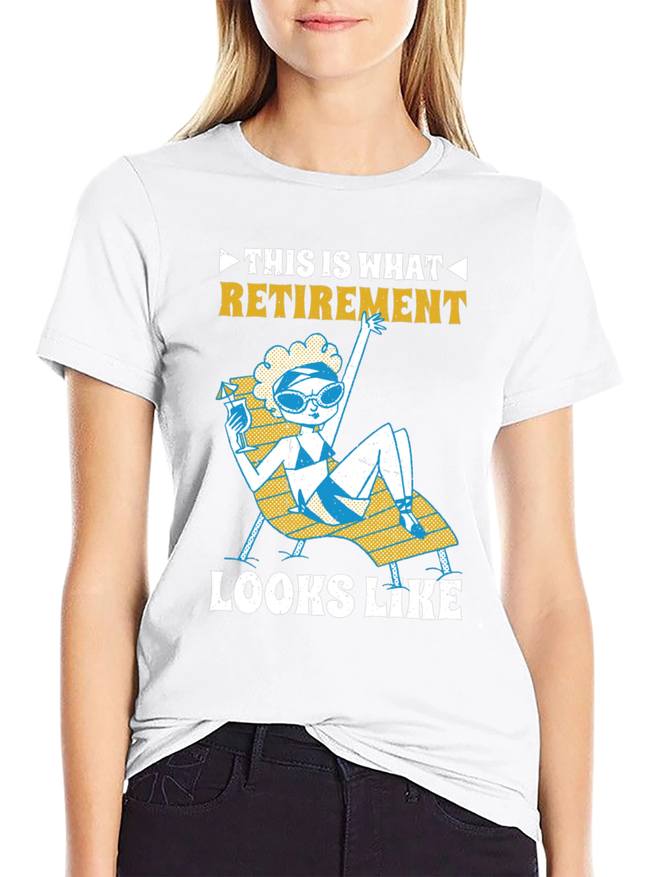 Retirement T-Shirt: Fun Beach Lounging Design