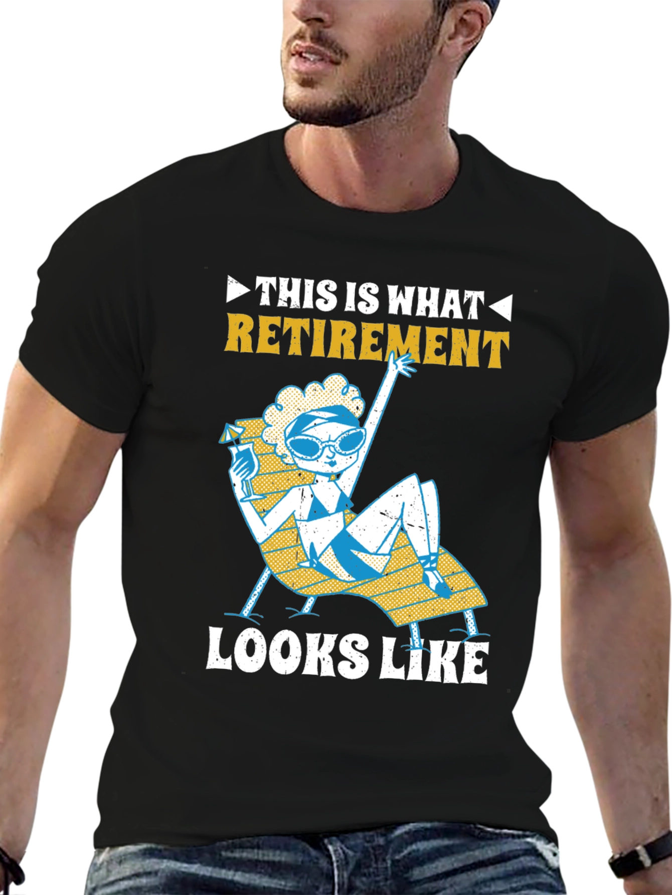 Retirement T-Shirt: Fun Beach Lounging Design
