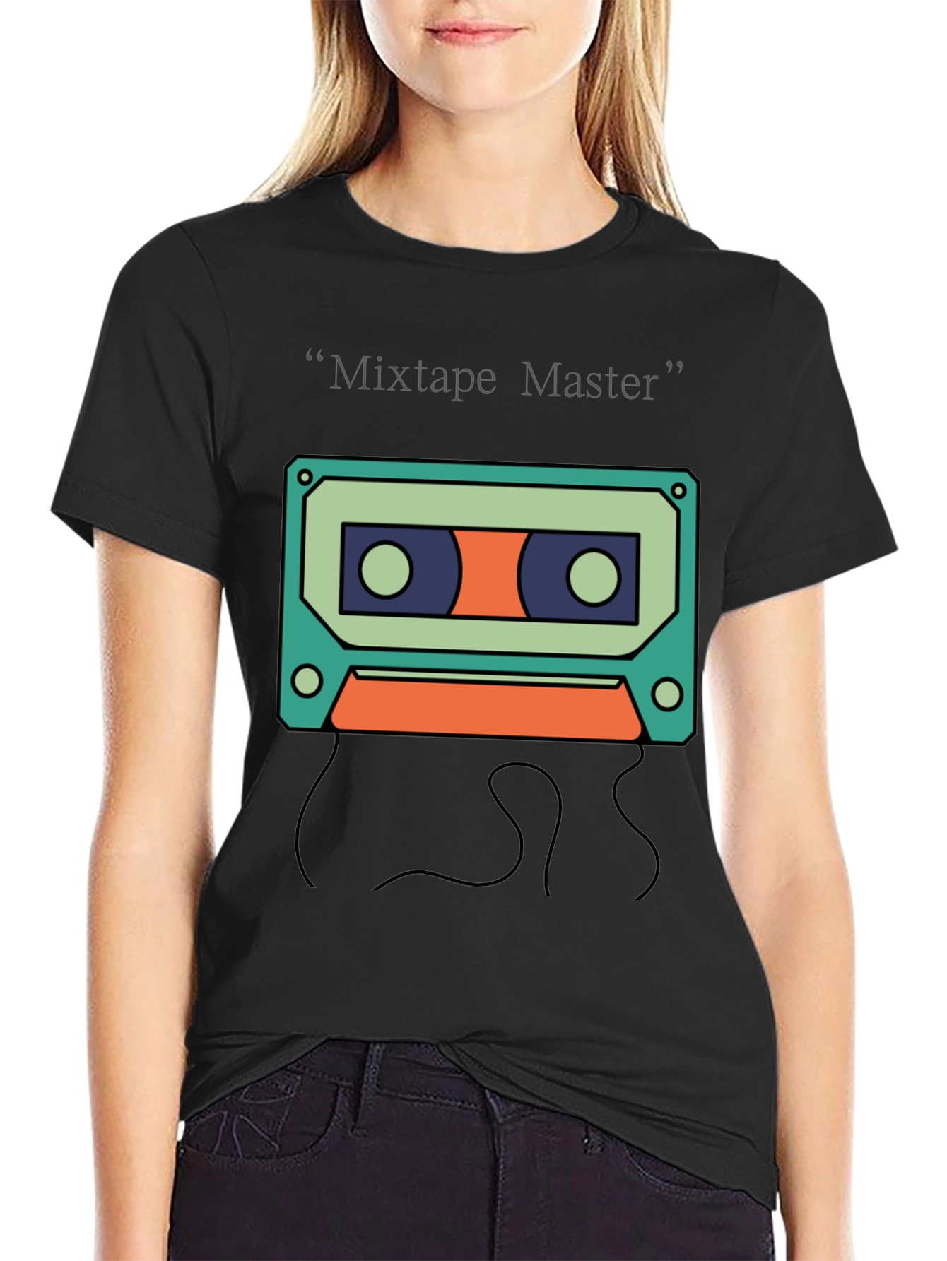 Mixtape Master Graphic Tee - Retro Cassette Design