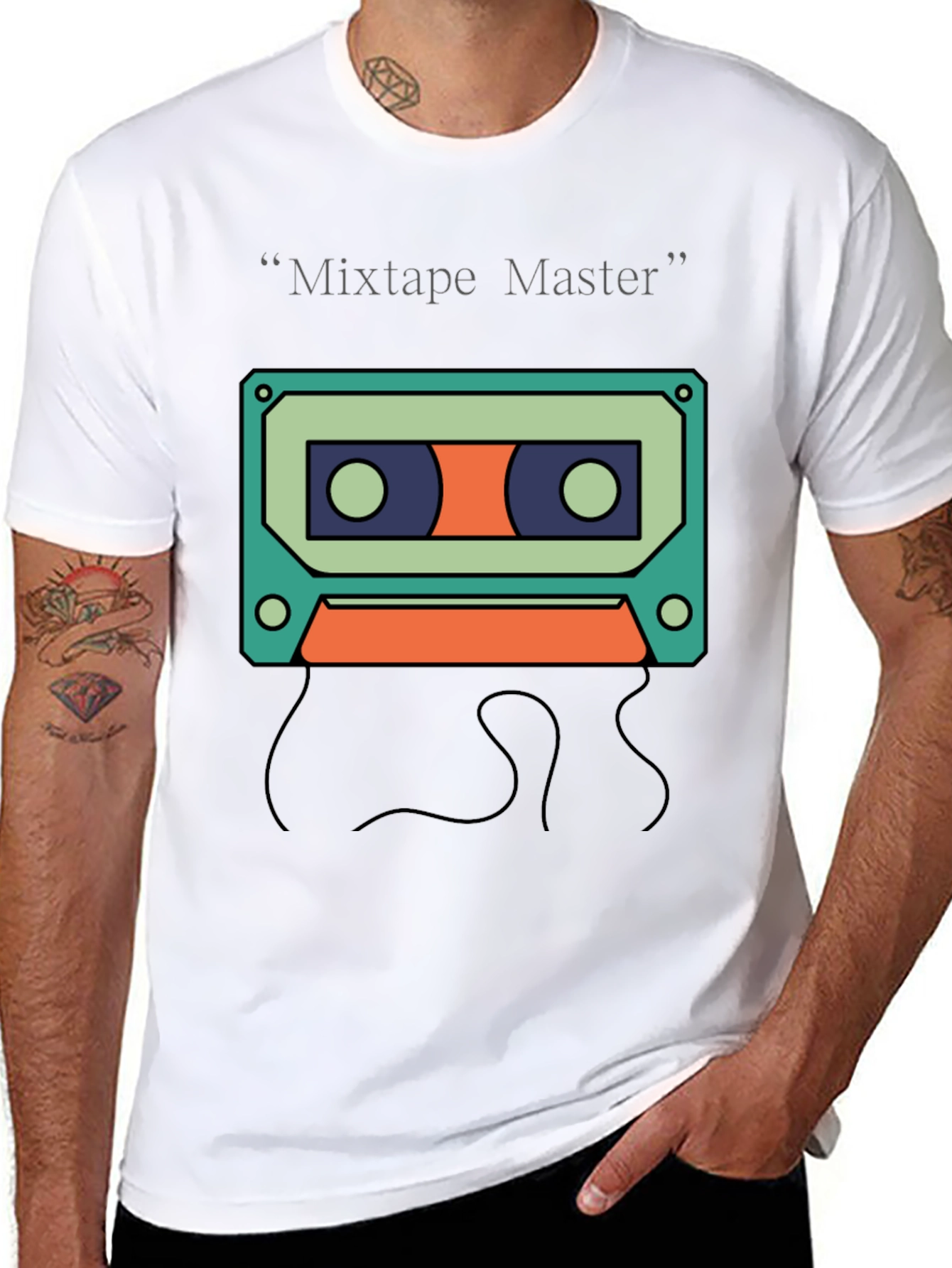 Mixtape Master Graphic Tee - Retro Cassette Design