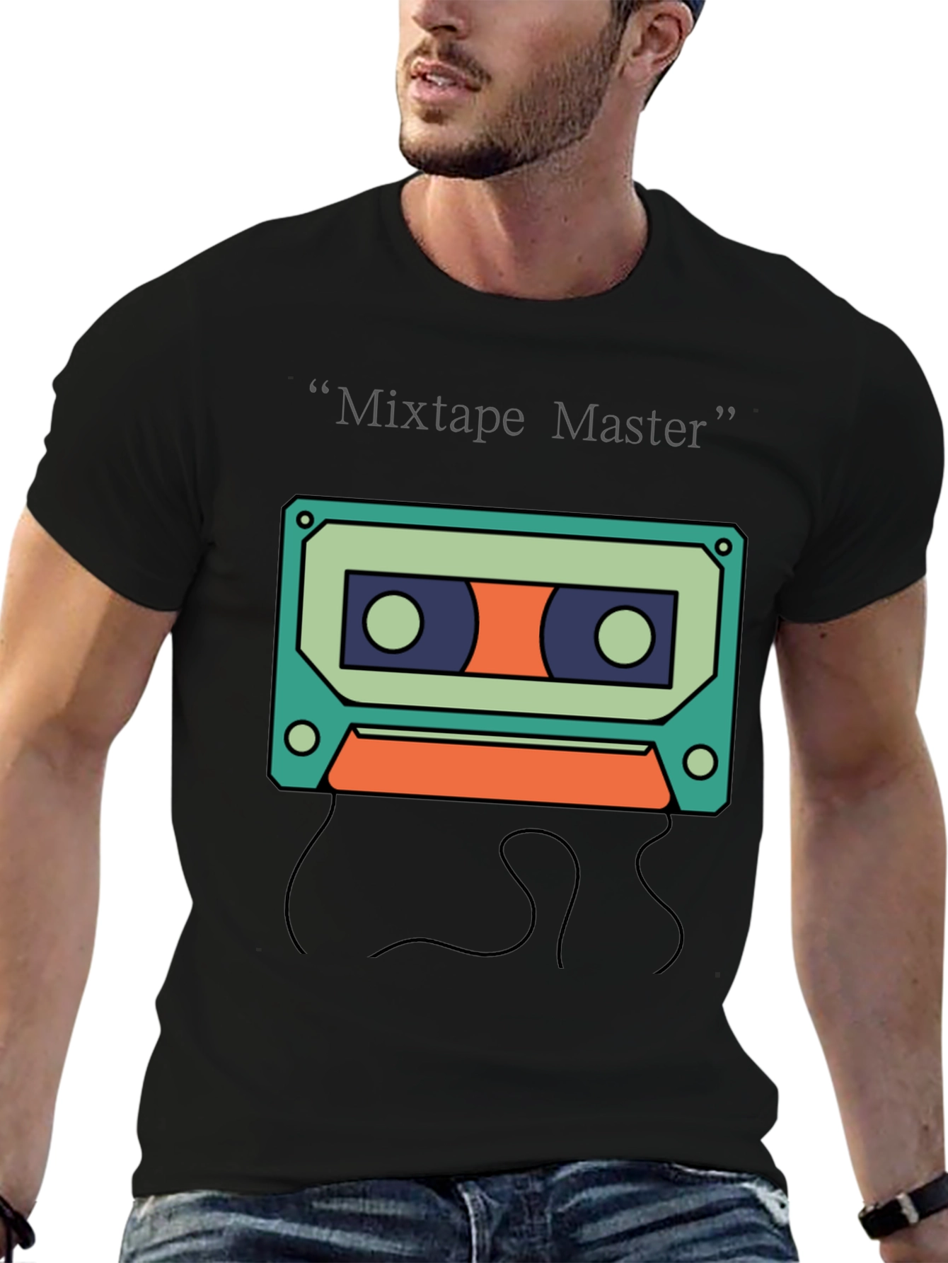 Mixtape Master Graphic Tee - Retro Cassette Design