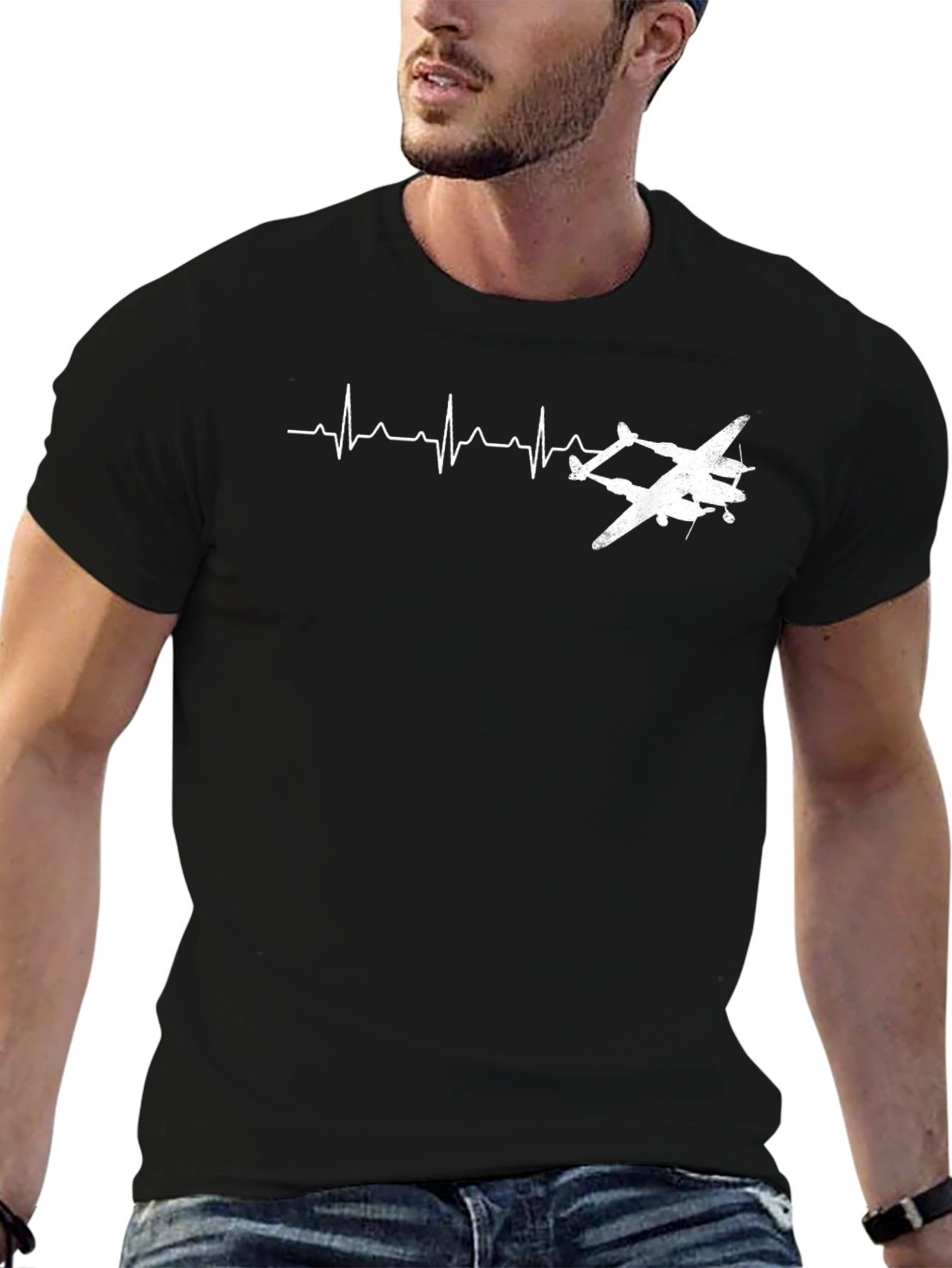 Pilot Heartbeat T-Shirt - Aviation Lover Tee