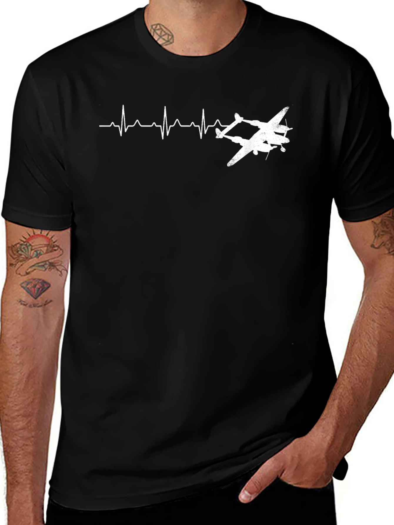 Pilot Heartbeat T-Shirt - Aviation Lover Tee
