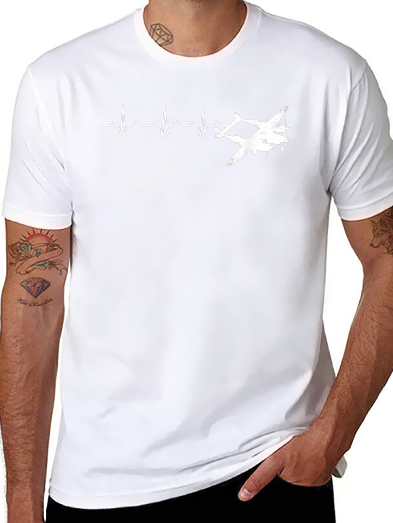 Pilot Heartbeat T-Shirt - Aviation Lover Tee