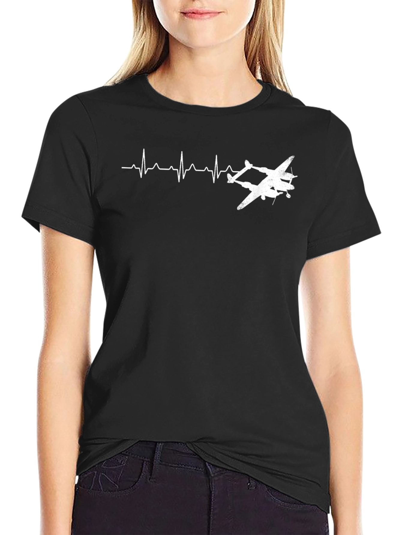 Pilot Heartbeat T-Shirt - Aviation Lover Tee
