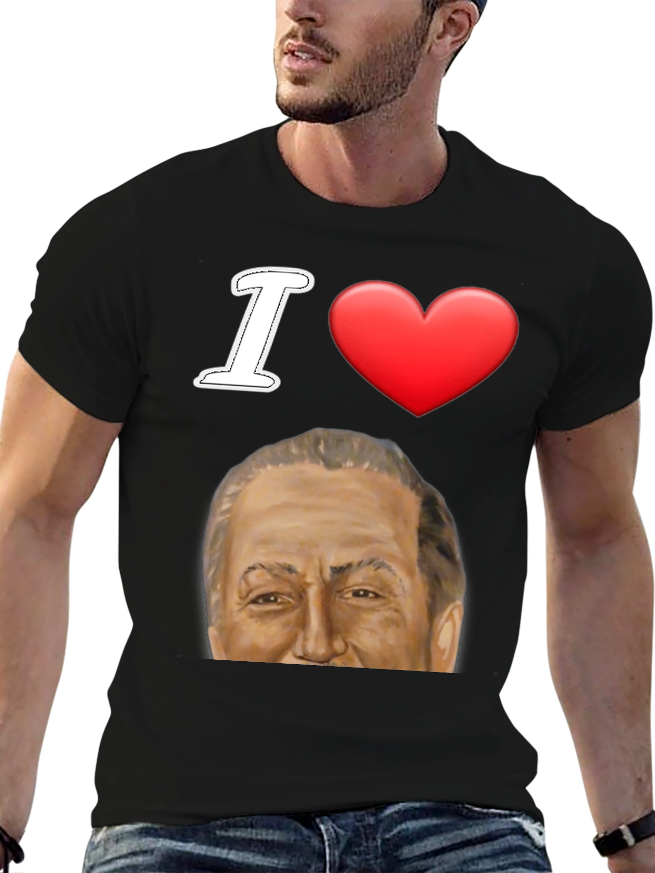 I Heart Silvio Berlusconi T-Shirt Black Graphic Tee