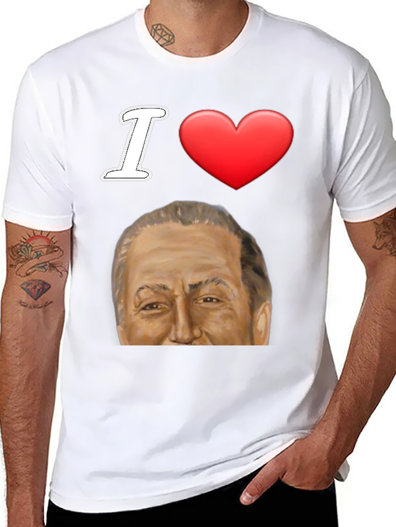 I Heart Silvio Berlusconi T-Shirt Black Graphic Tee
