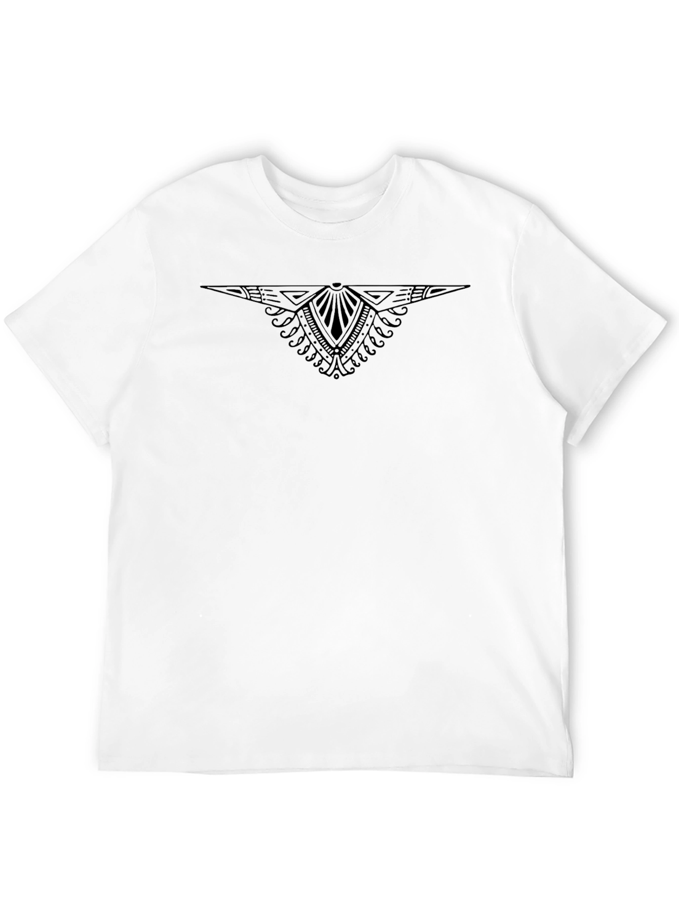 Geometric Design Black T-Shirt
