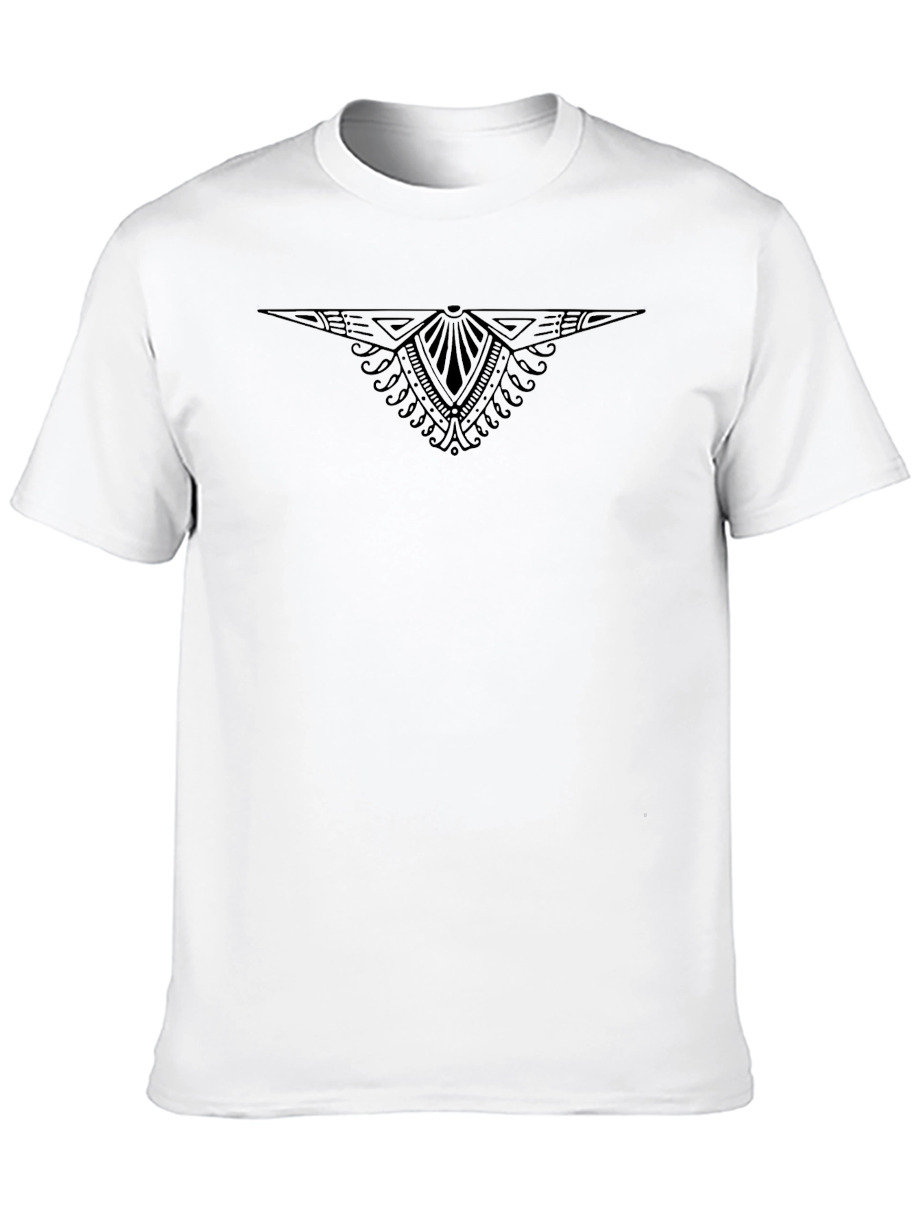 Geometric Design Black T-Shirt