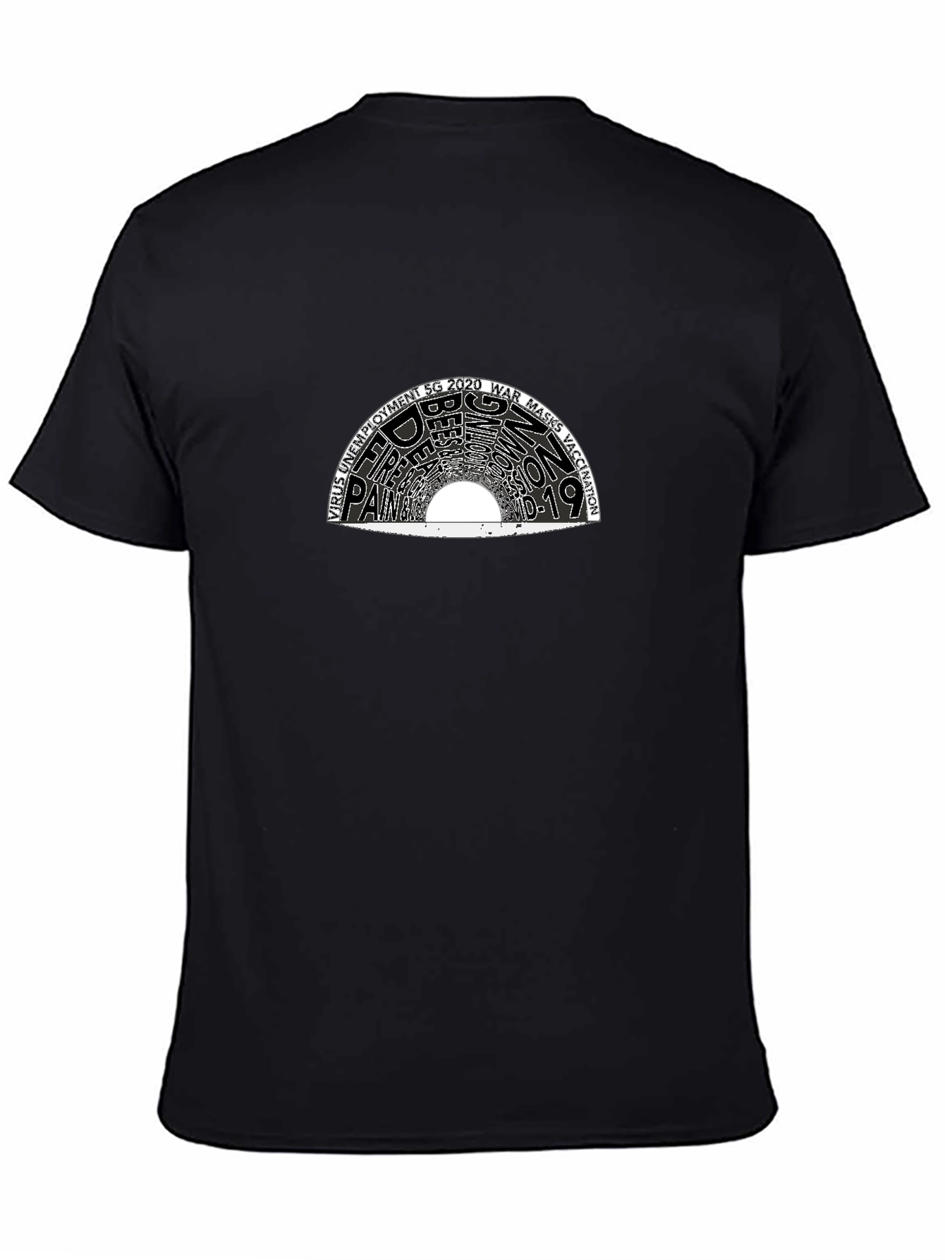 Pandemic Year Word Art Graphic T-Shirt