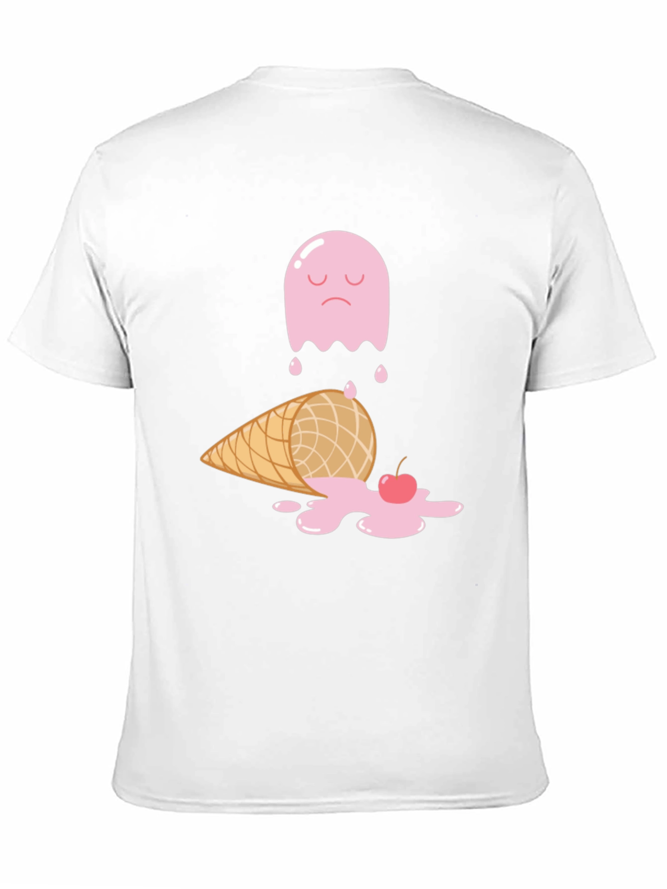 Sad Ice Cream Ghost Graphic T-Shirt
