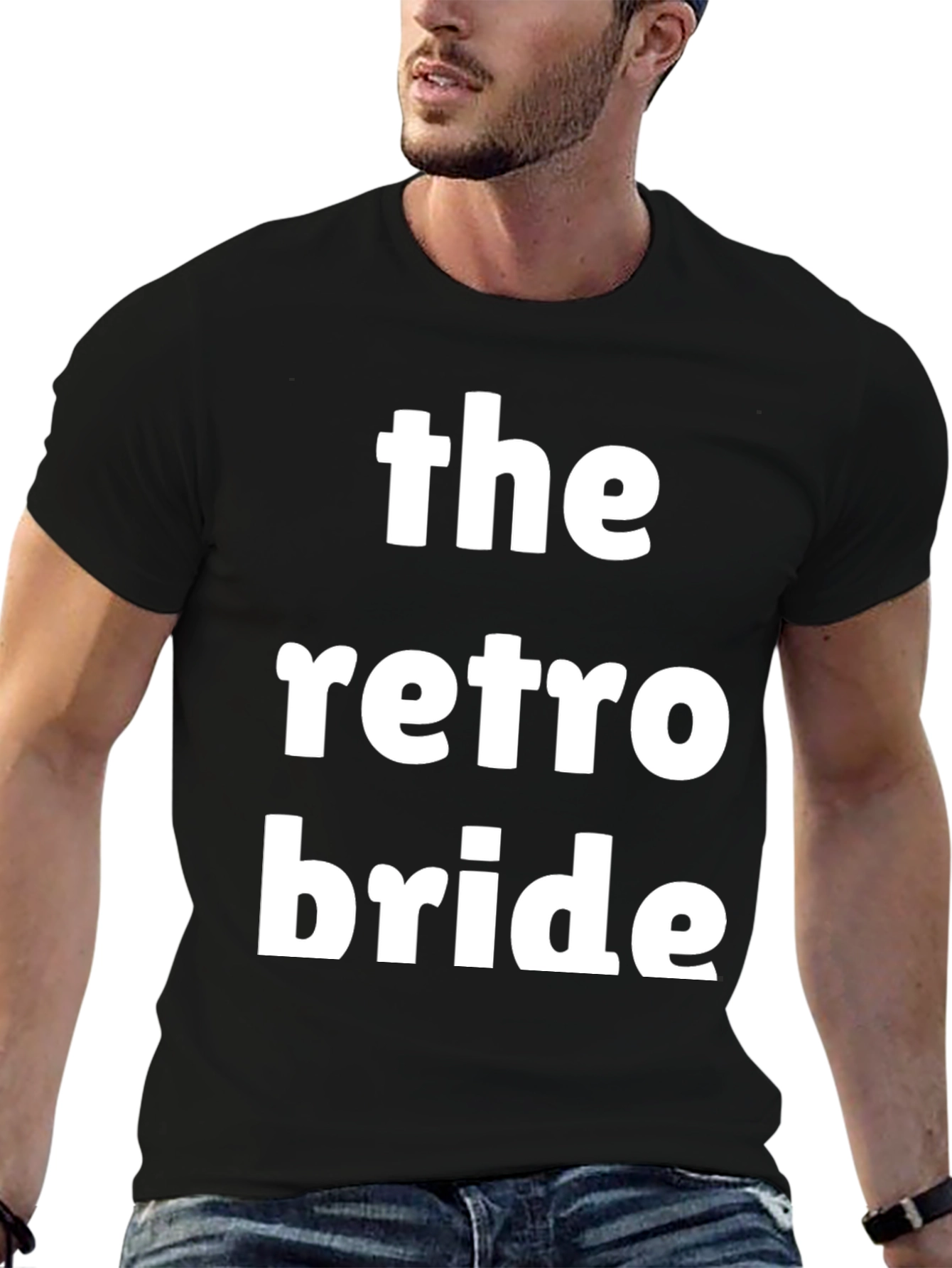 Retro Bride Black Graphic T-Shirt